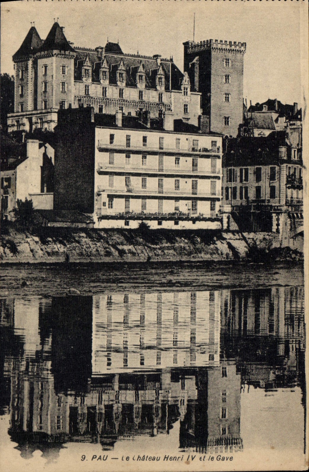 CPA Pau Le Chateau Henri IV et le Gave 