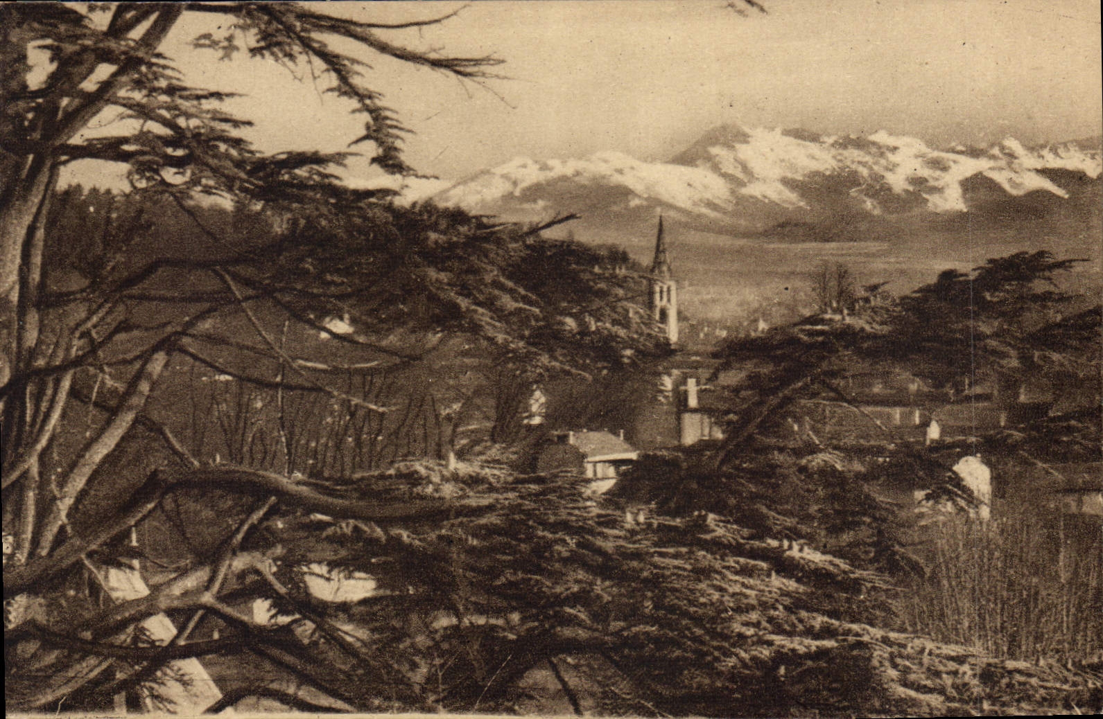 CPA Pau Le Pic du Midi de Bigorre vu du Parc Beaumont