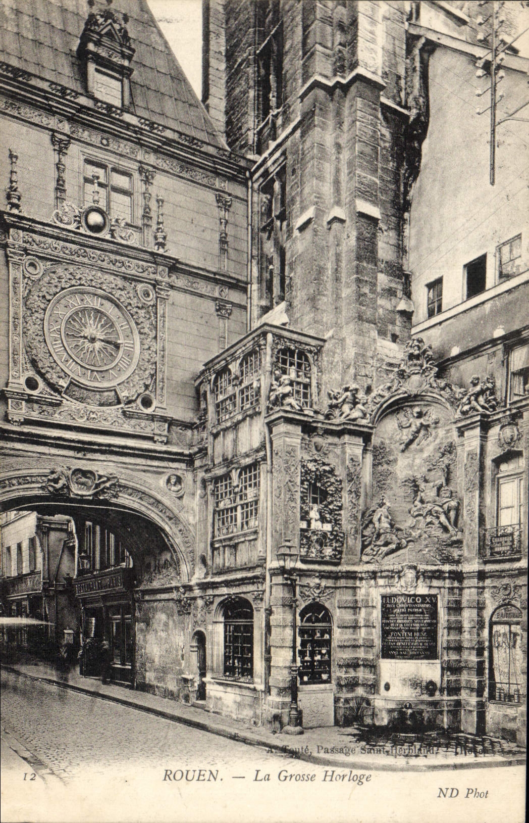 CPA Rouen La Grosse Horloge 