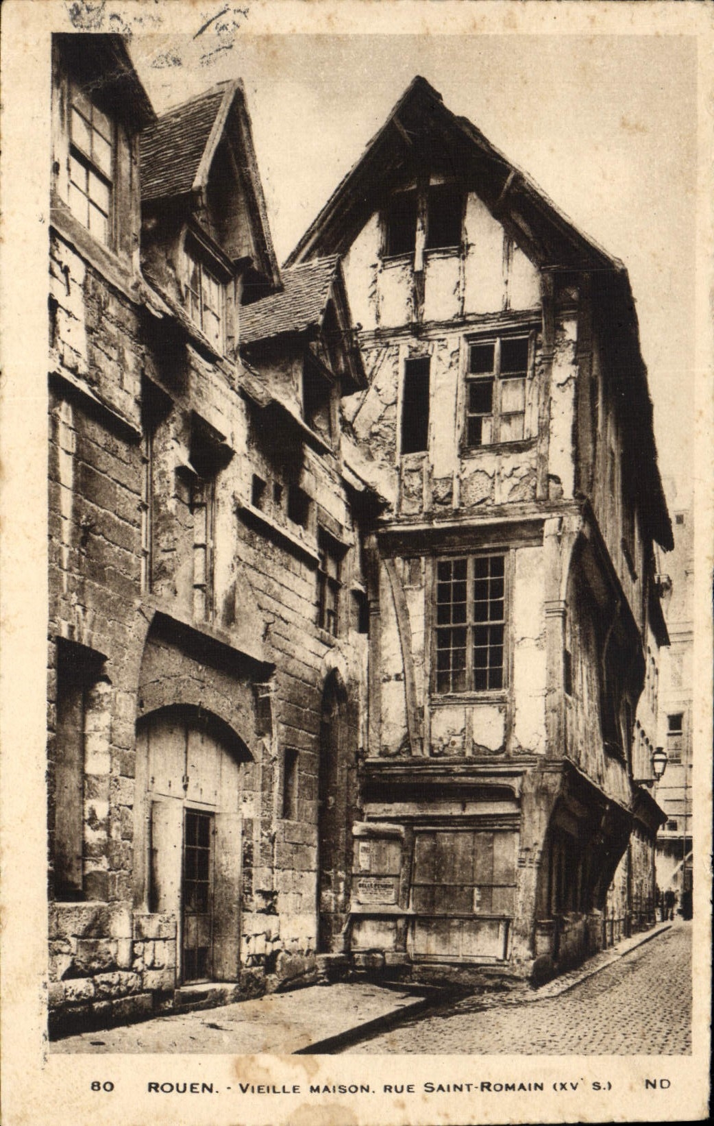 CPA Rouen Vieille Maison Rue Saint Romain