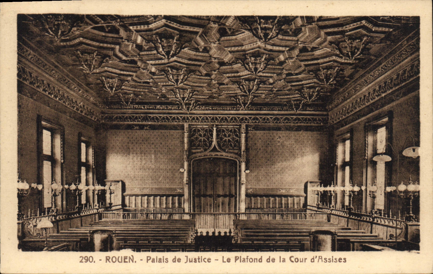 CPA Rouen Palais de Justice Le Plafond de la Cour d'Assises 