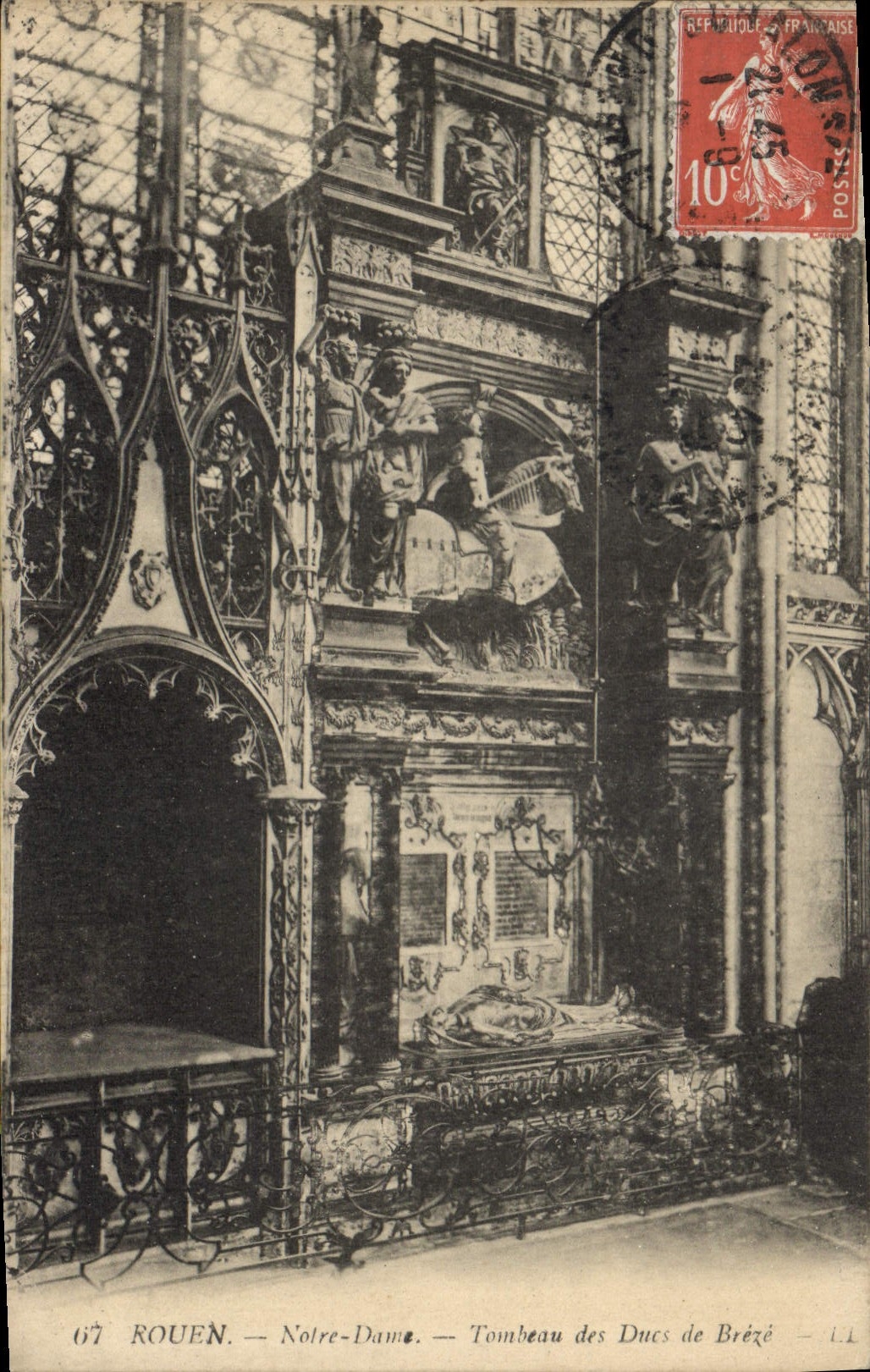 CPA Rouen Notre Dame Tombeau des Dues de Breze