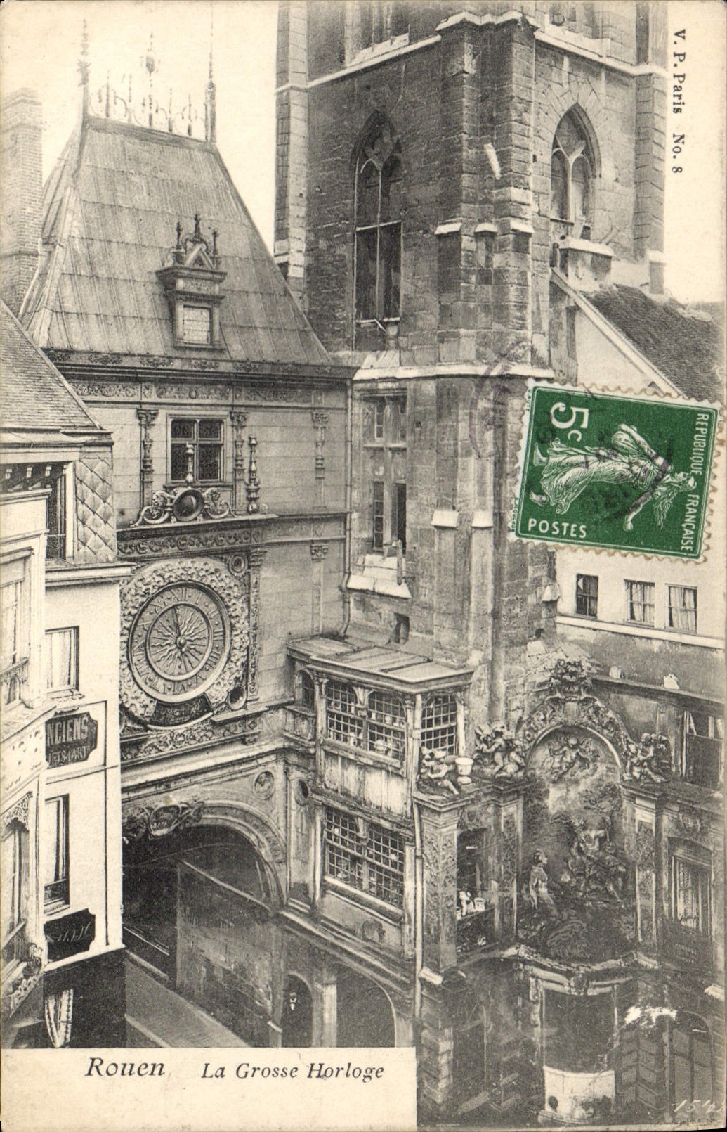 CPA Rouen La Grosse Horloge 