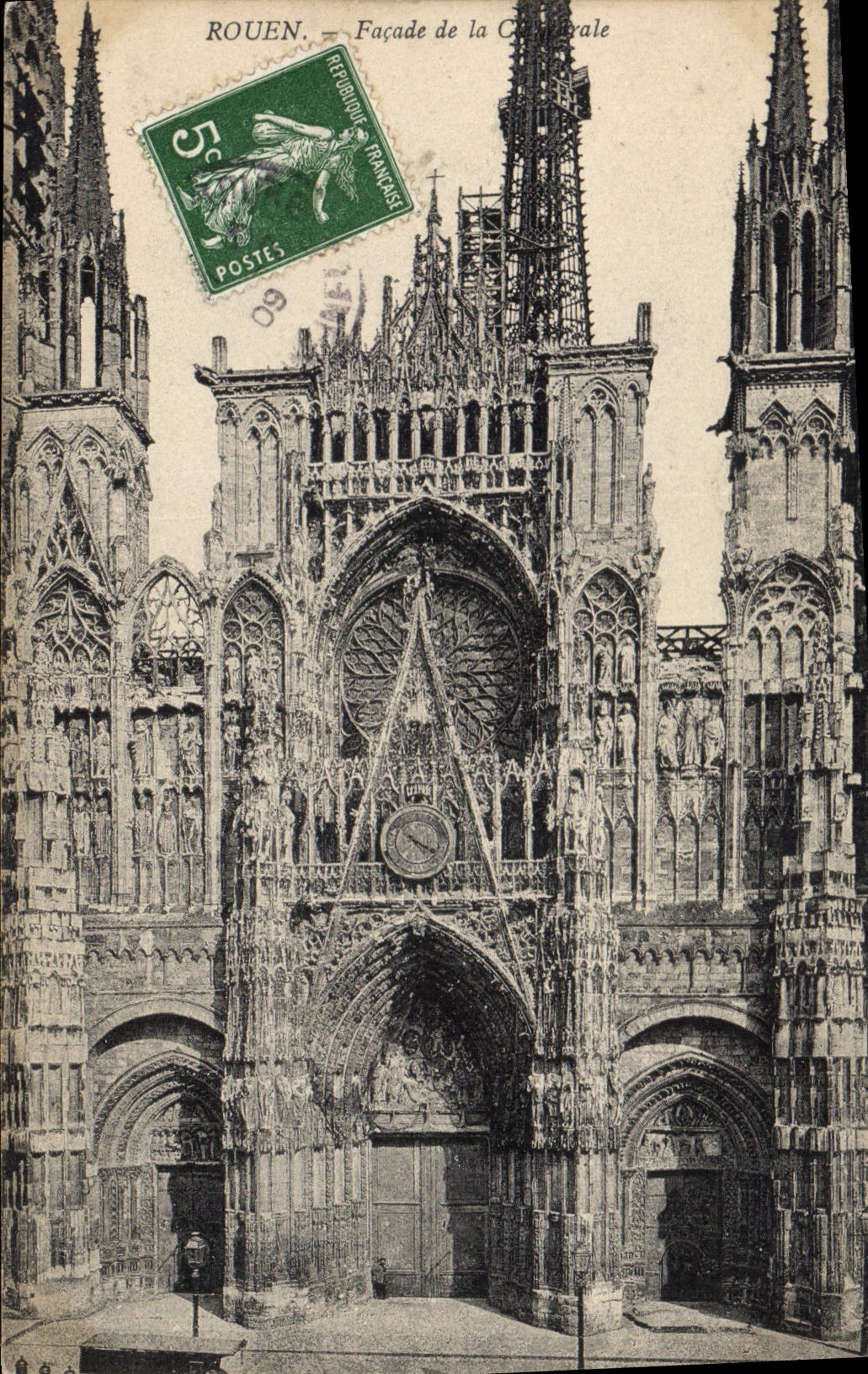 CPA Rouen Facade de la Cathedrale 