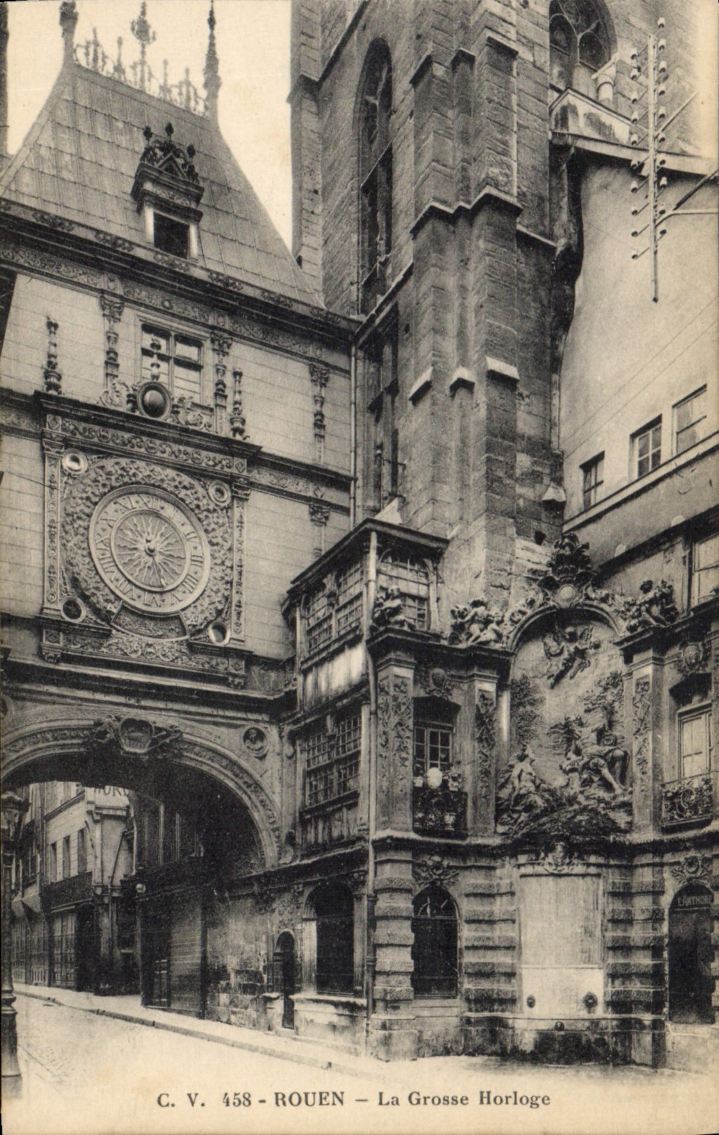 CPA Rouen La Grosse Horloge 