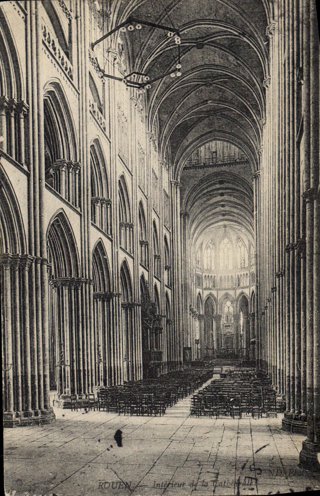 CPA Rouen Interieur de la Cathedrale 