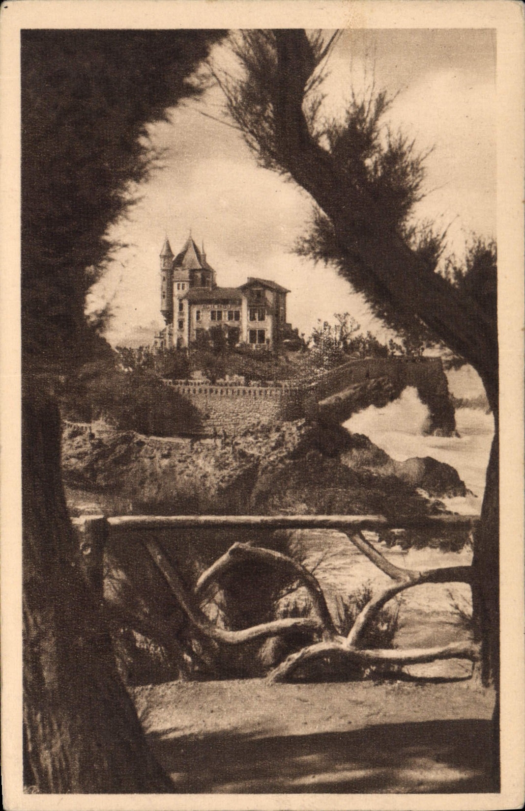 CPA Biarritz Villa Belza a travers les Tamaris