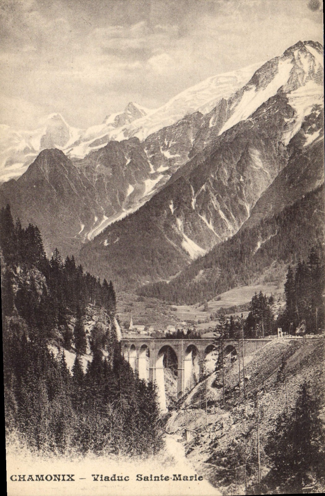 CPA Chamonix Viaduc Sainte Marie 