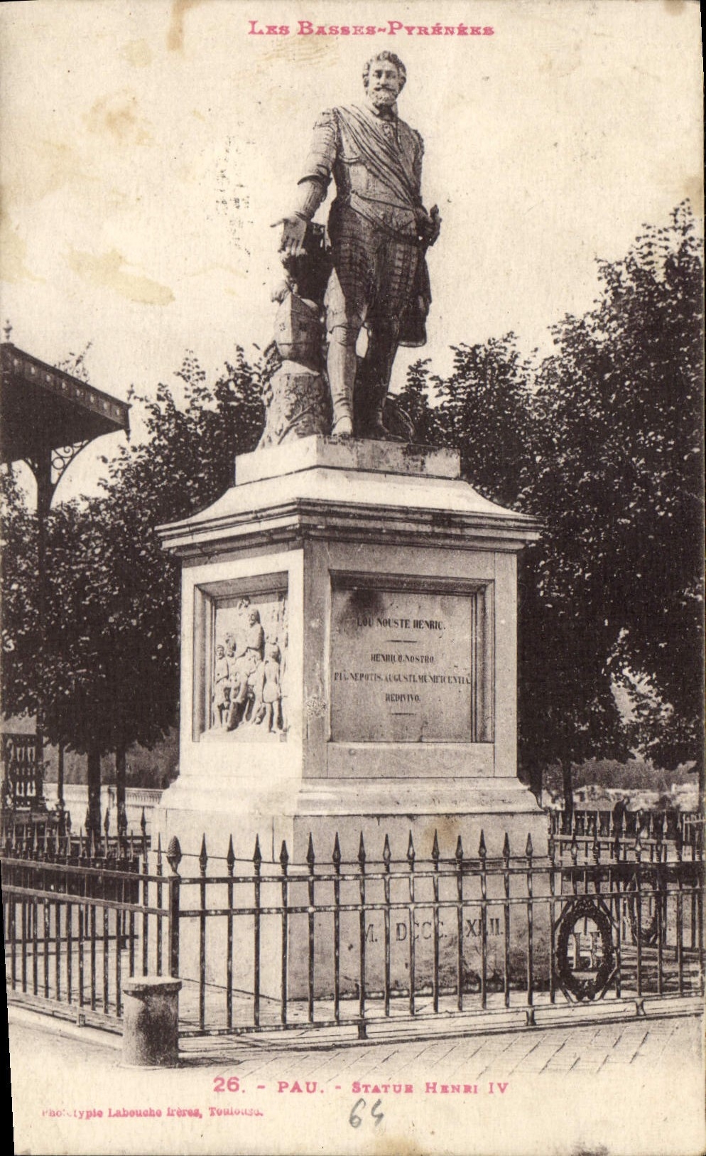CPA Pau Statue Henri IV 