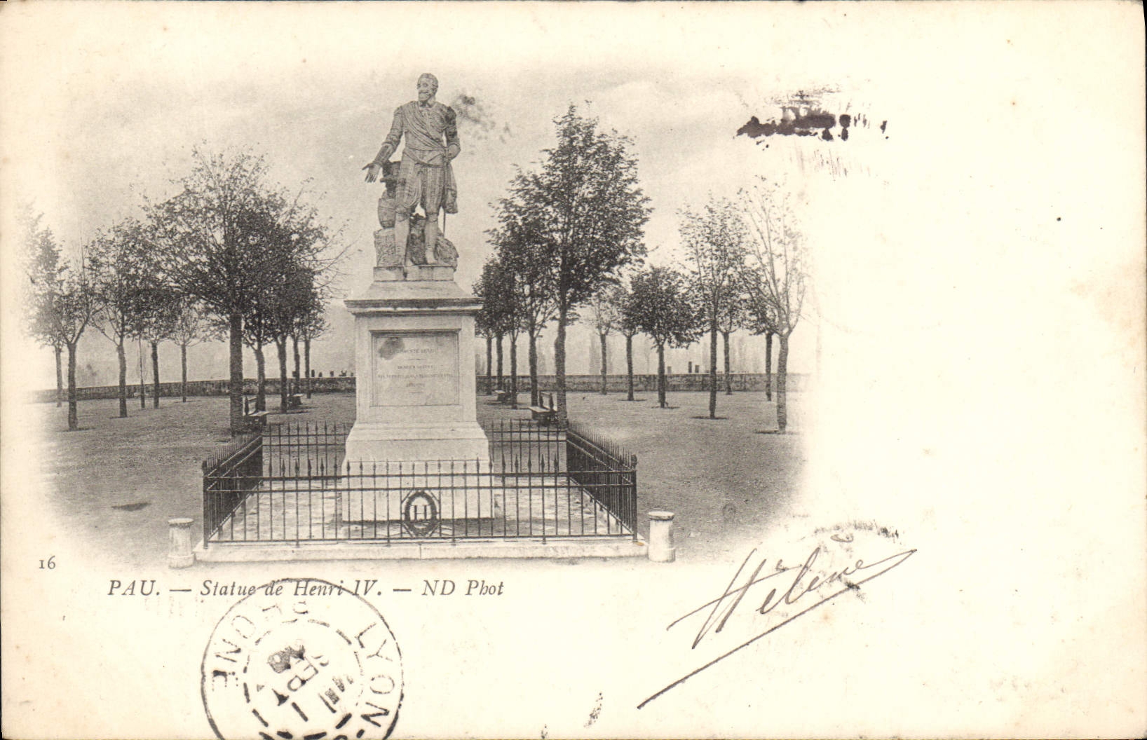 CPA Pau Statue Henri IV 