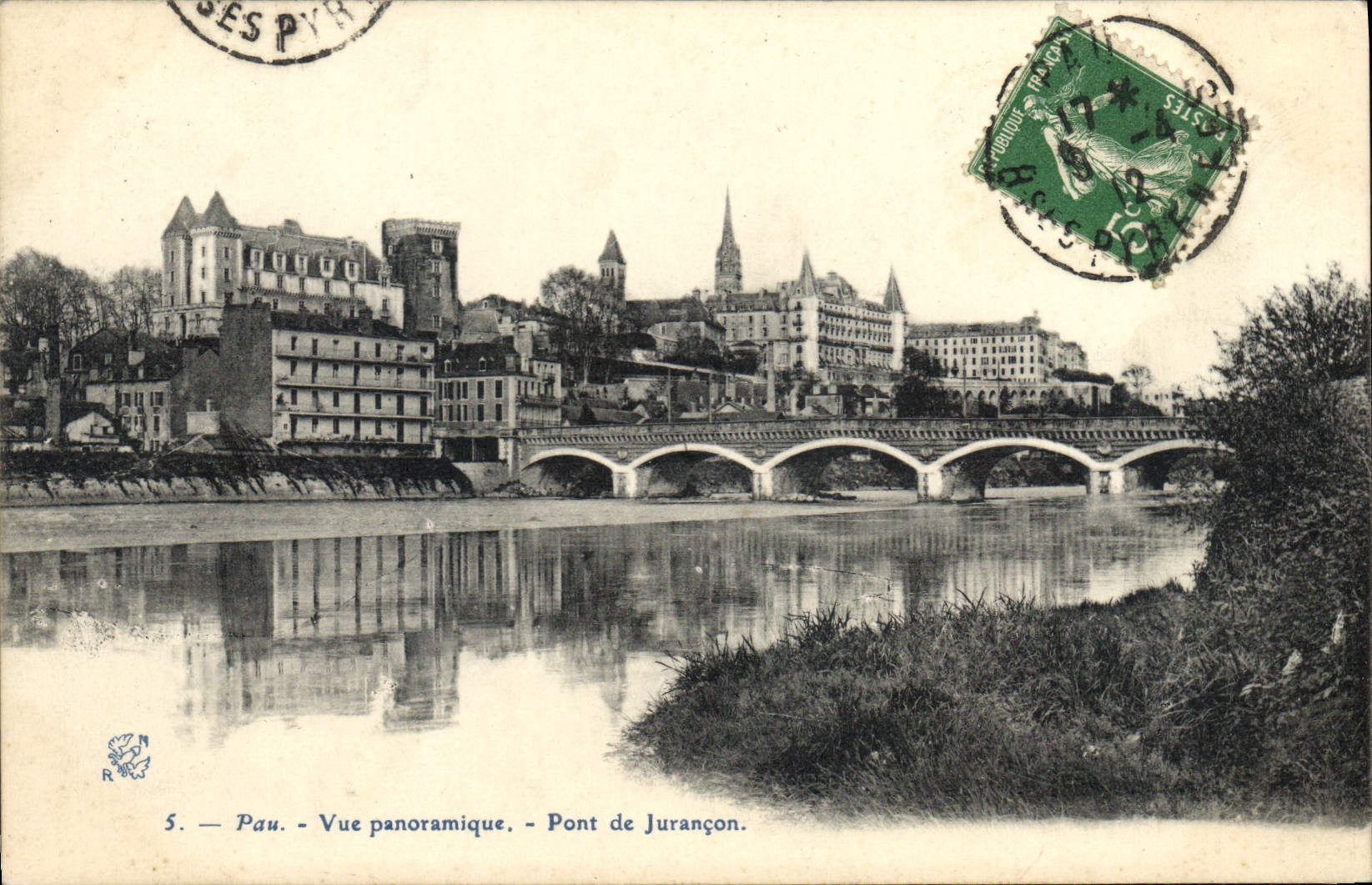 CPA Pau Vue panoramique Pont de Jurancon 