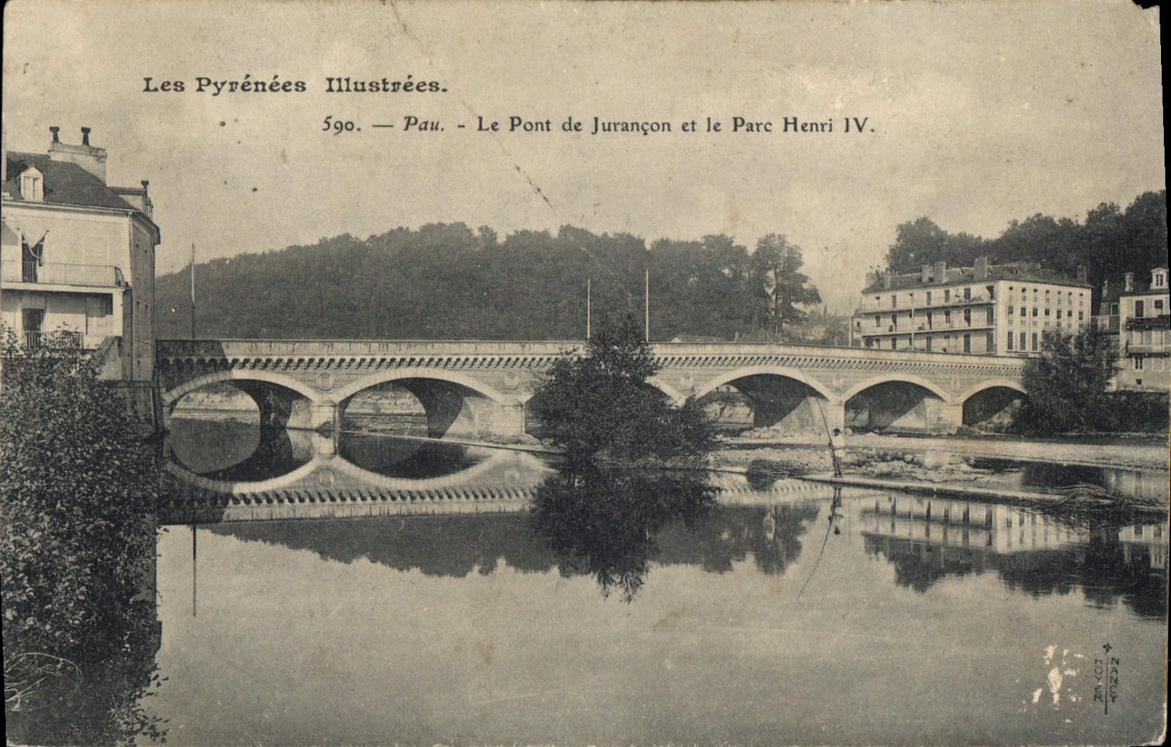 CPA Pau Le Pont de Jurancon et le Parc Henri IV