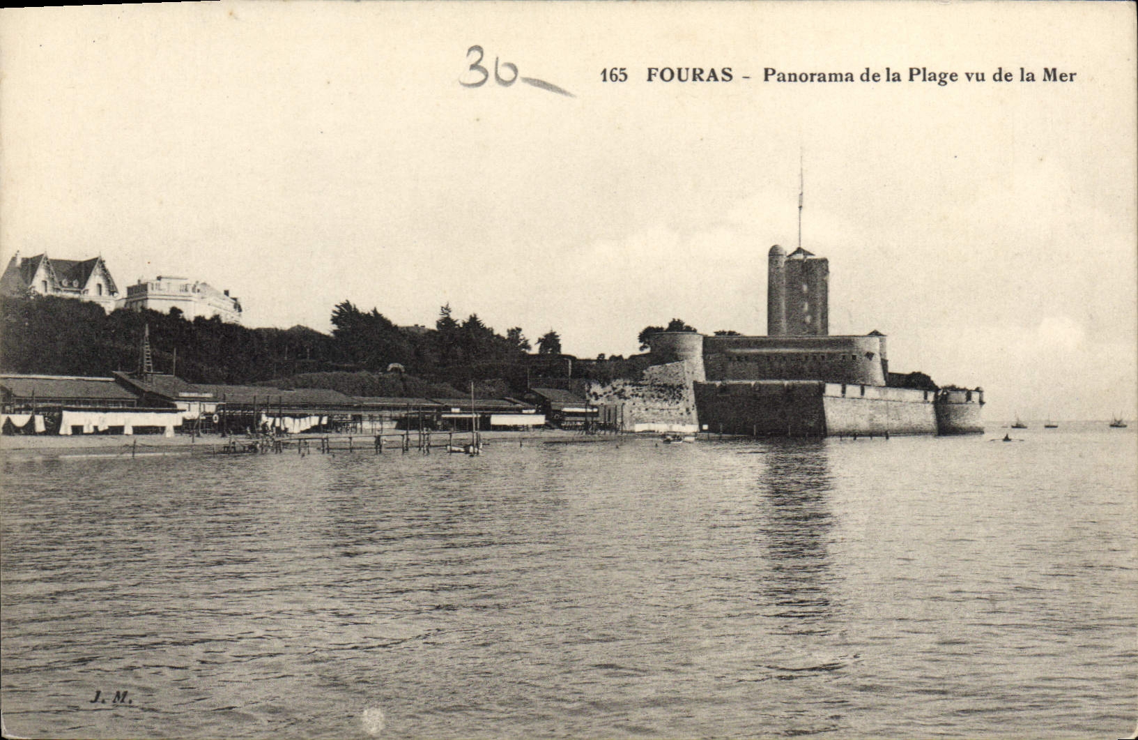 CPA Fouras Panorama de la Plage vu de la Mer 