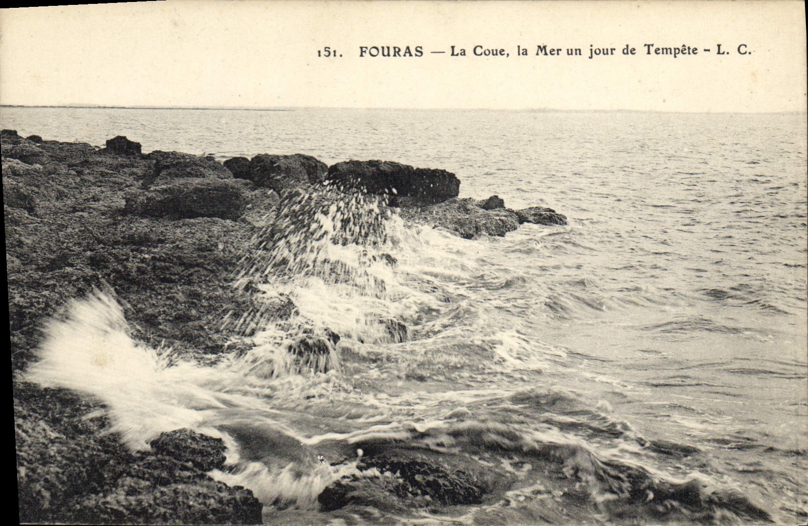 CPA Fouras La Coue la Mer un jour de Tempete 