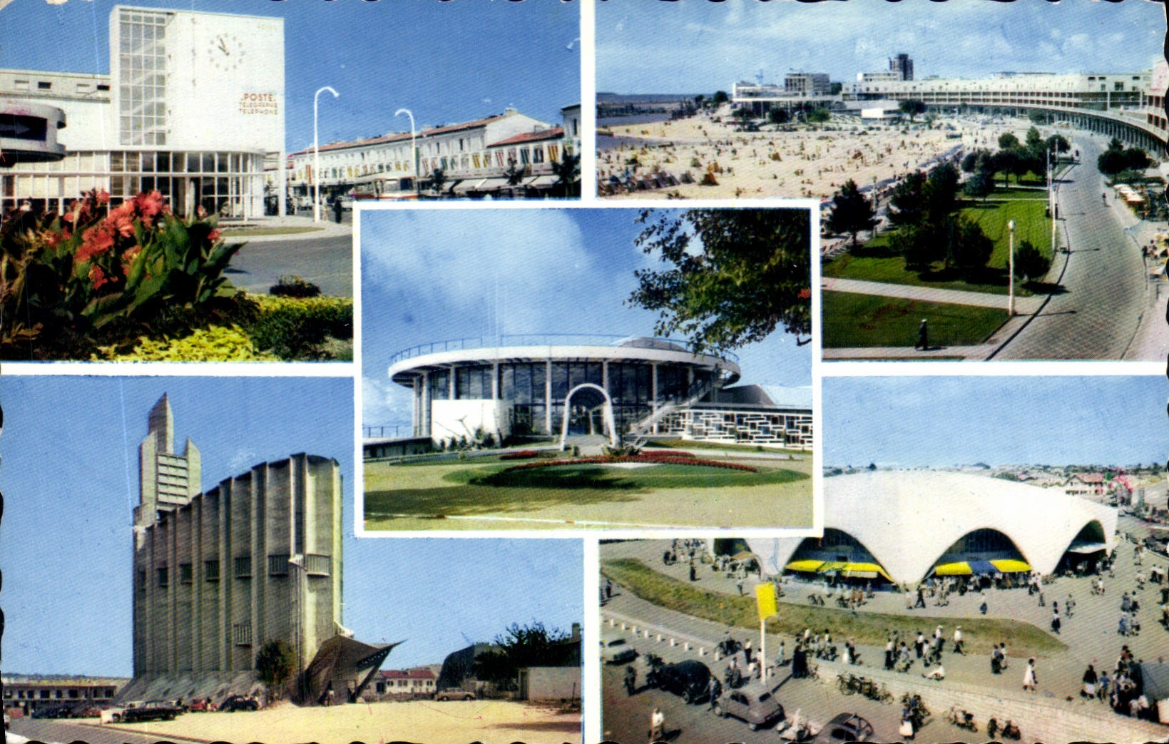 CPM Royan La Poste Le Front de Mer 