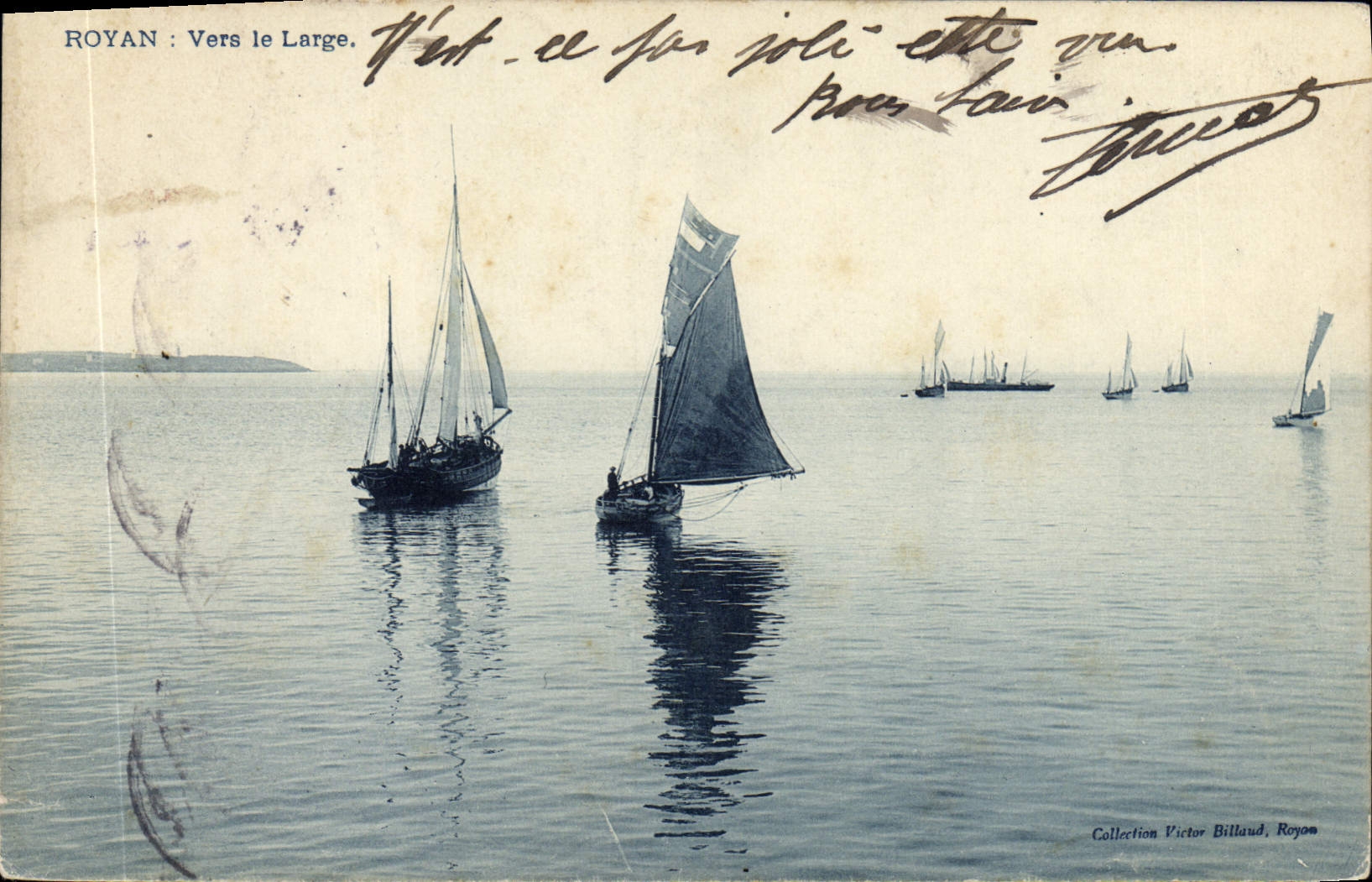 CPA Royan Vers le Large Bateaux