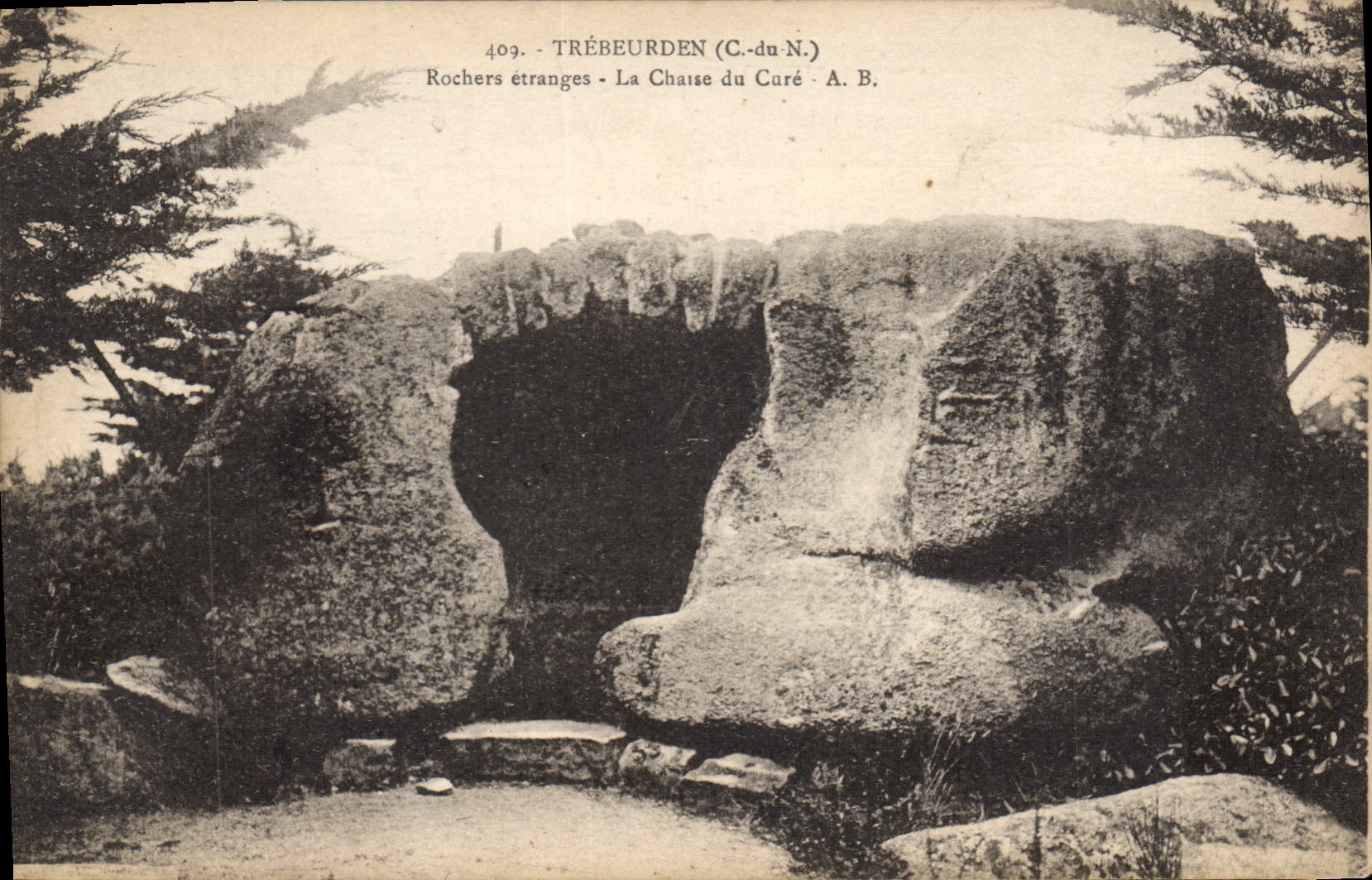 CPA Trebeurden Rochers etranges La Chaise du Cure