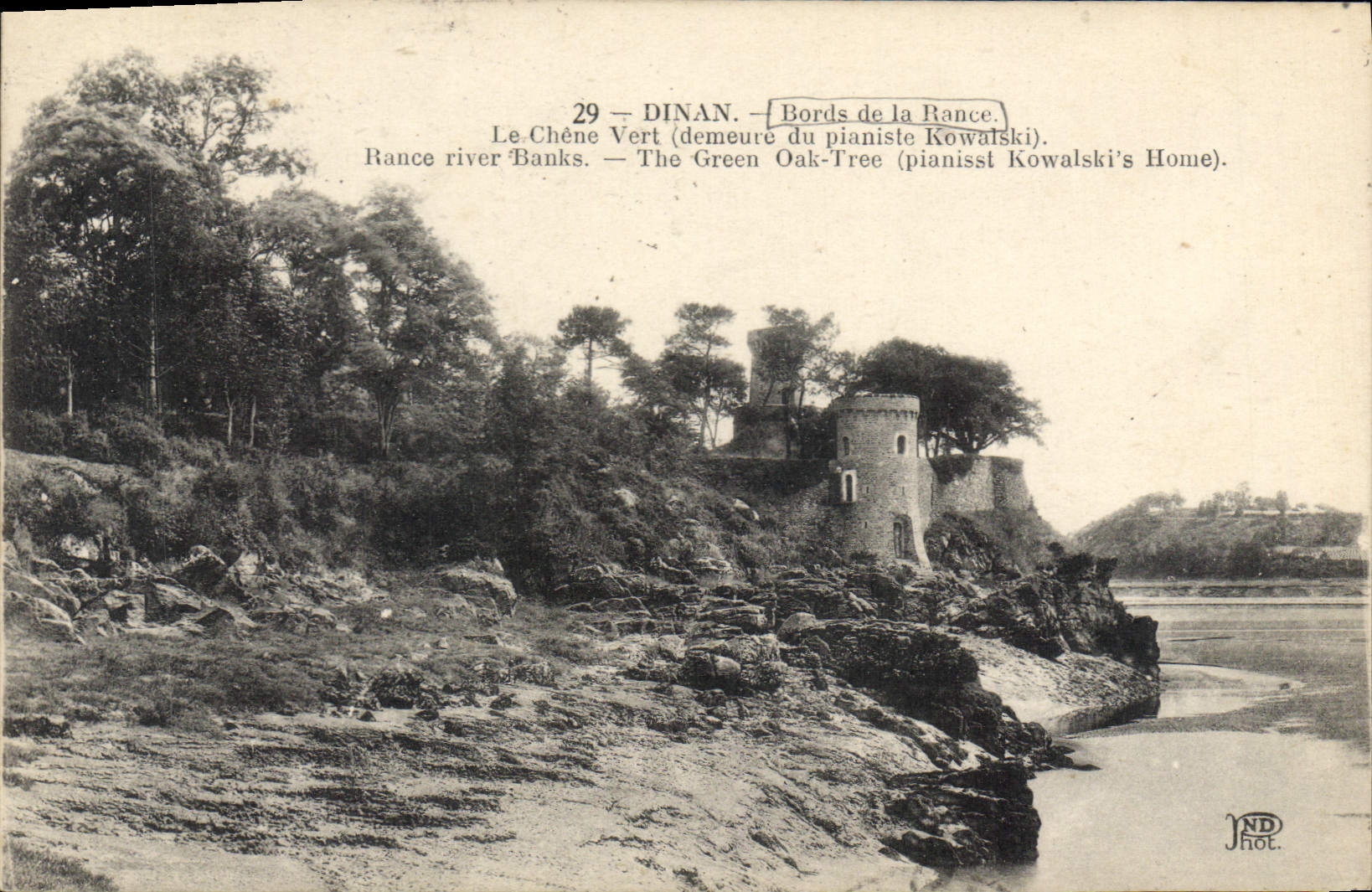 CPA Dinan Bords de la Rance Le chene vert demeure du pianiste Kowalski