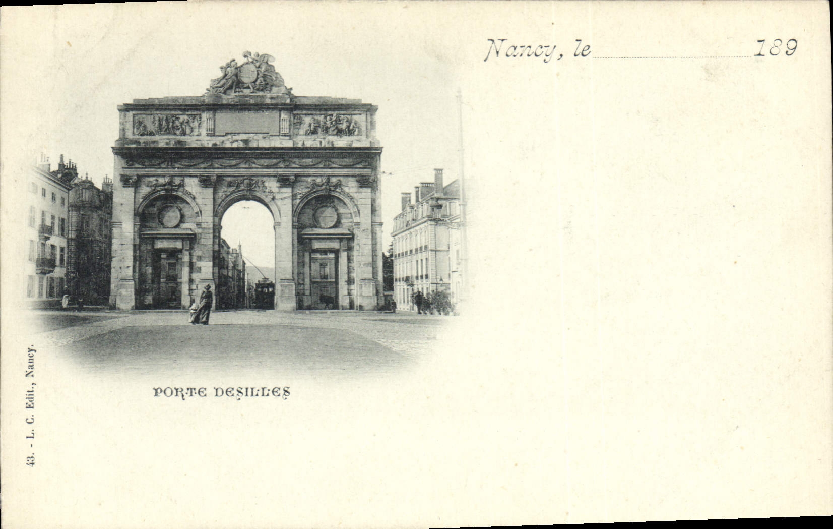 CPA Nancy Porte Desilles Carte 1890
