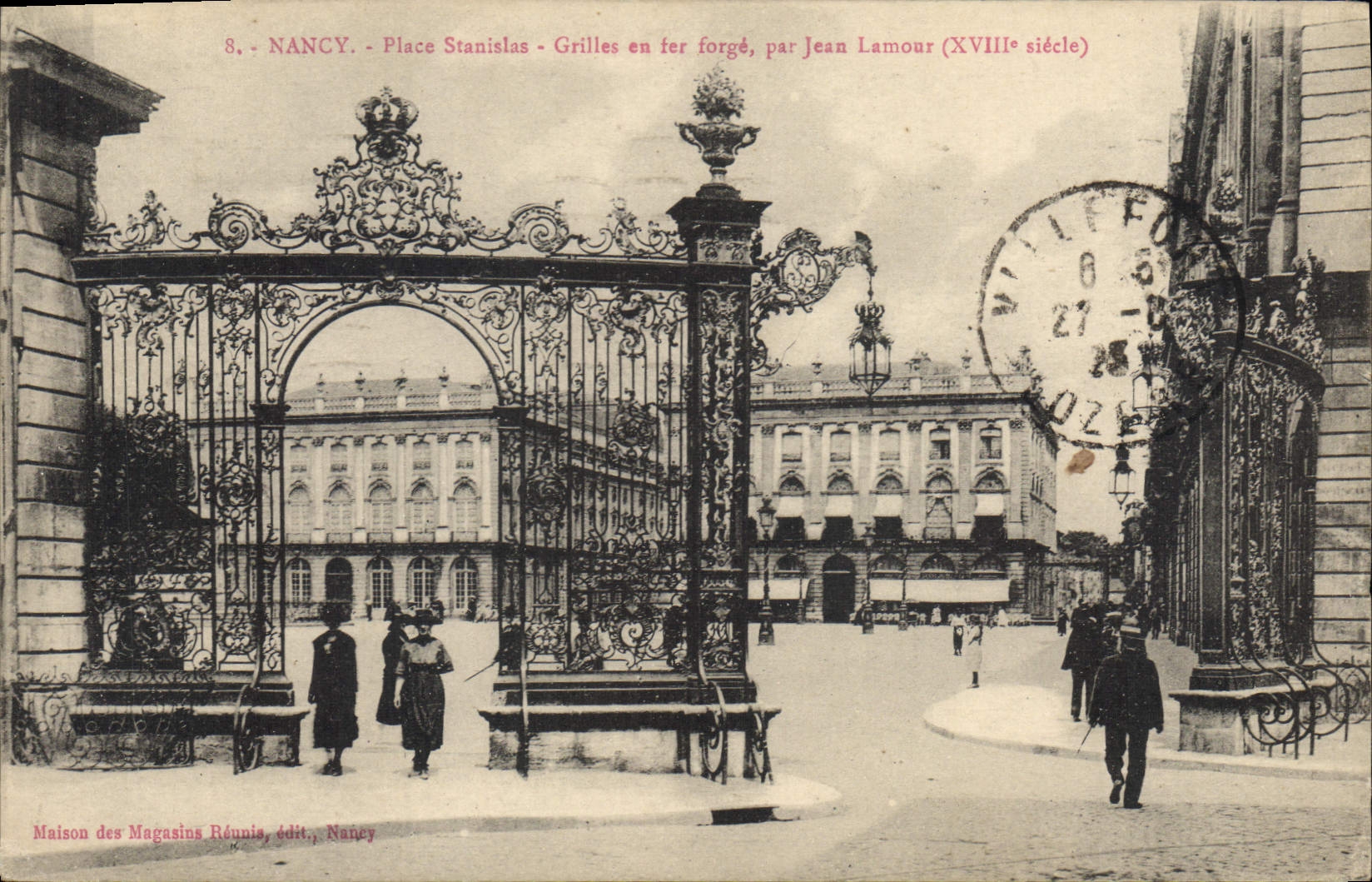 CPA Nancy Place Stanislas Grilles en fer forge par Jean Lamour