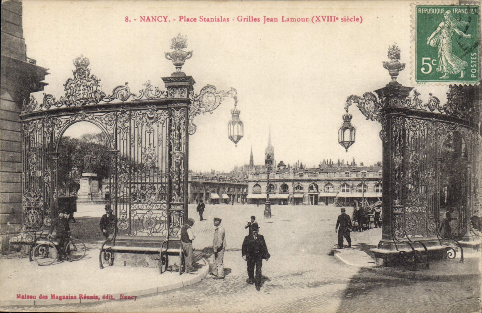 CPA Nancy Place Stanislas Grilles Jean Lamour