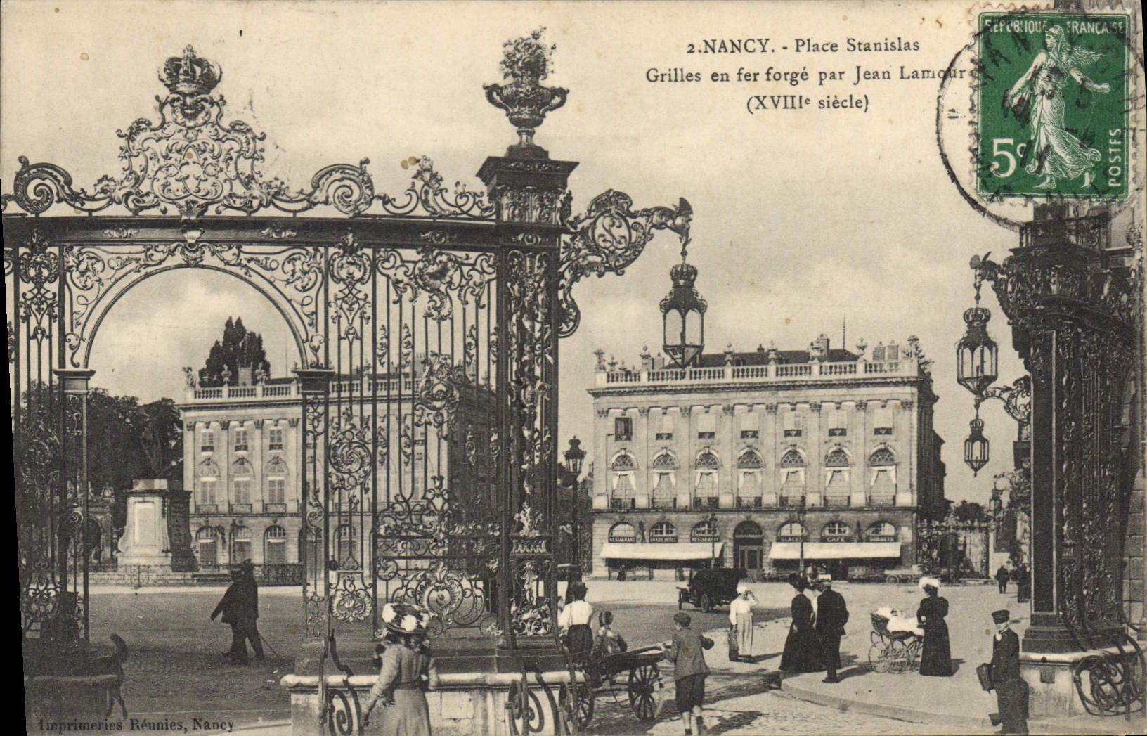 CPA Nancy Place Stanislas Grilles en fer forge par Jean Lamour