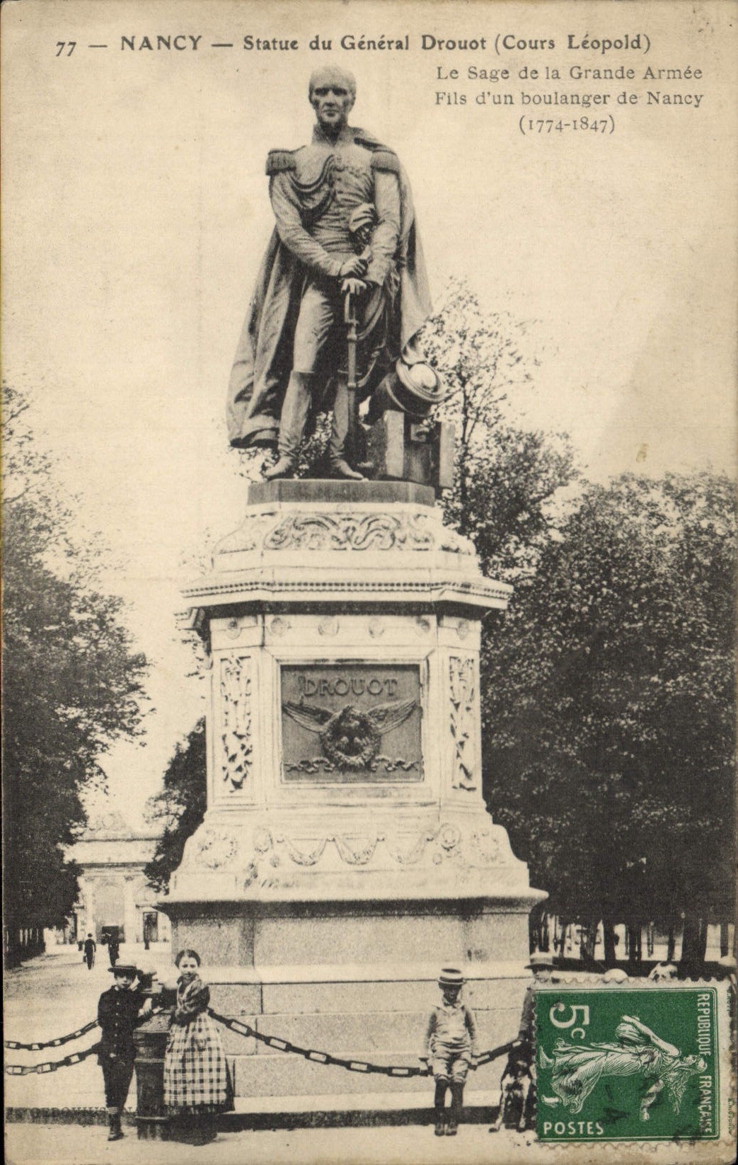 CPA Nancy Statue du General Drouot Cours Leopold 
