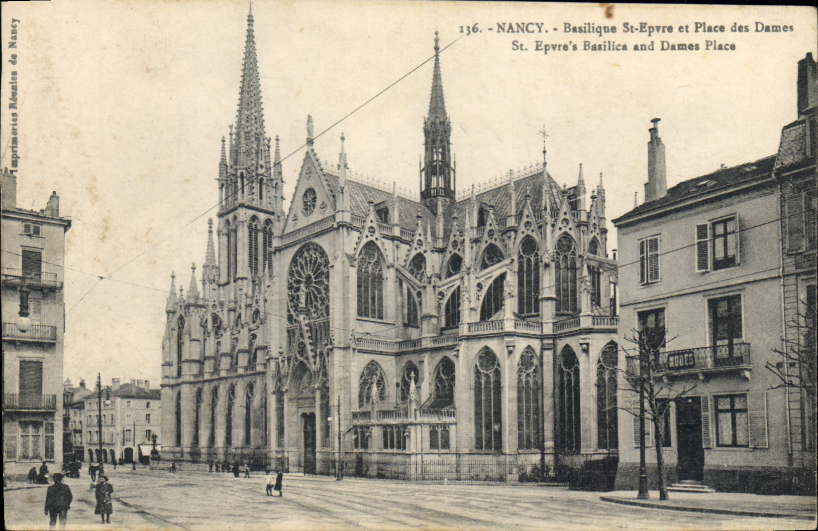 CPA Nancy Basilique St Epvre et Place des Dames 