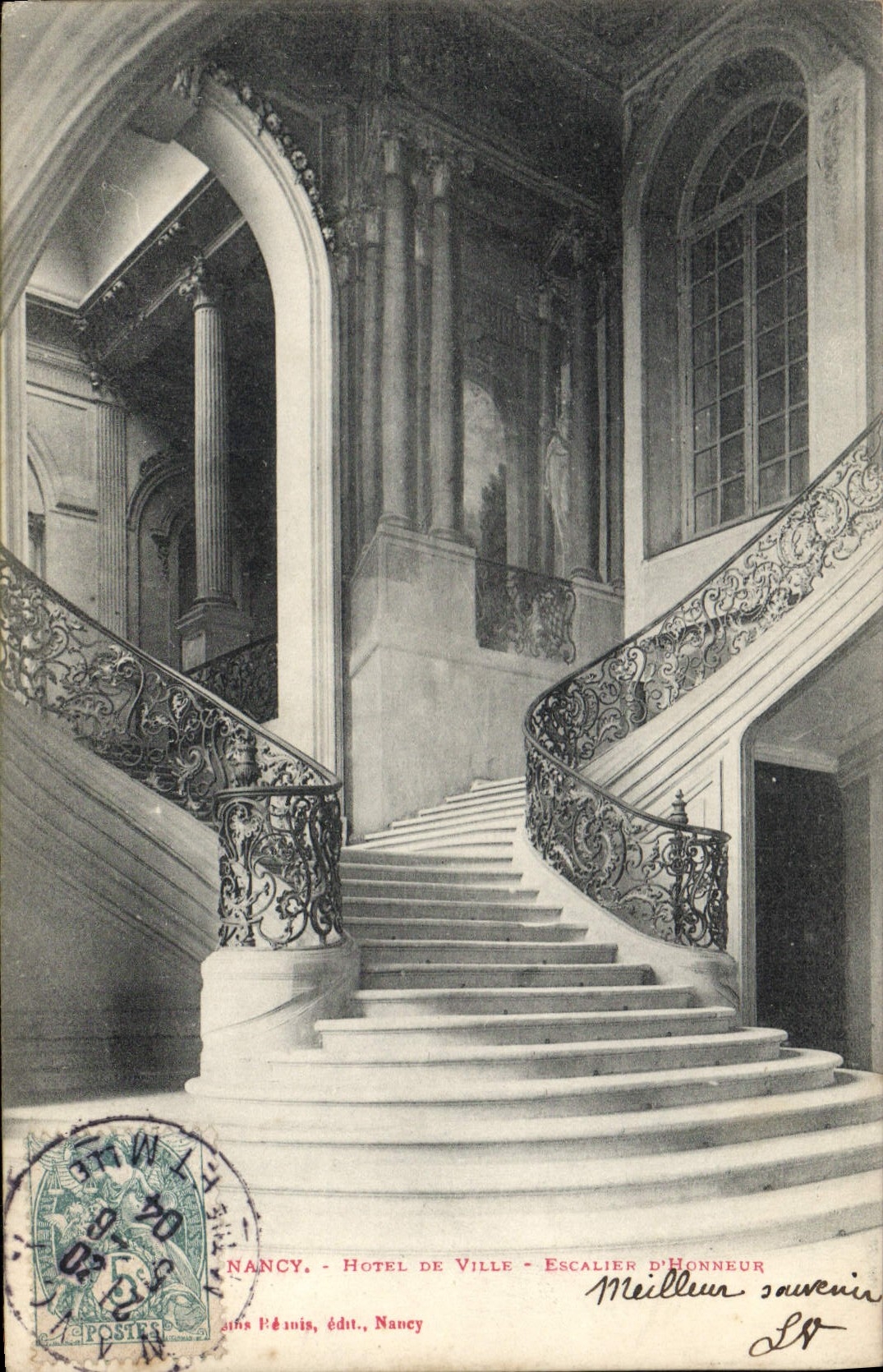 CPA Nancy Hotel de Ville Escalier d'Honneur 