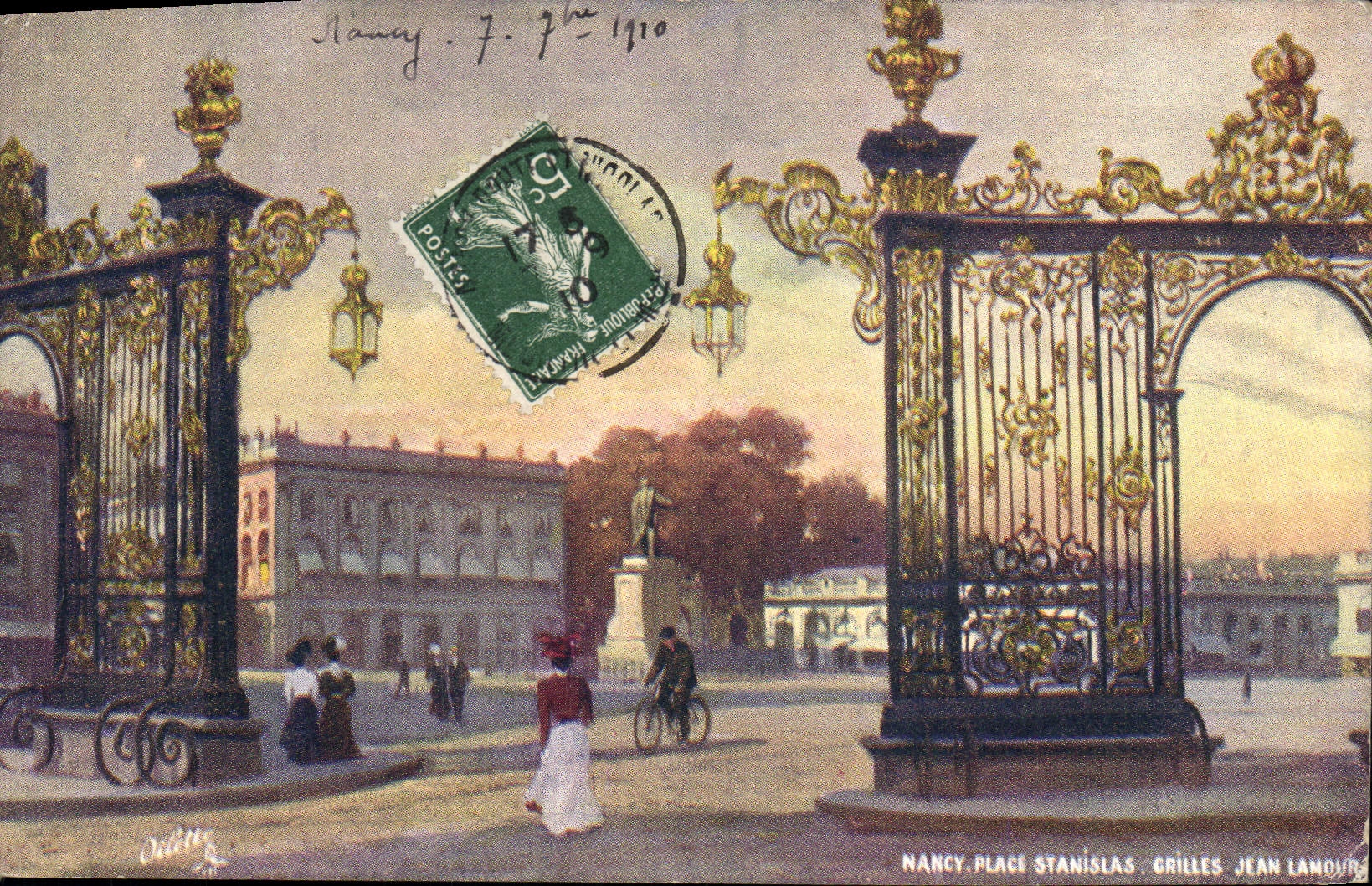 CPA Nancy Place Stanislas Grilles Jean Lamour 