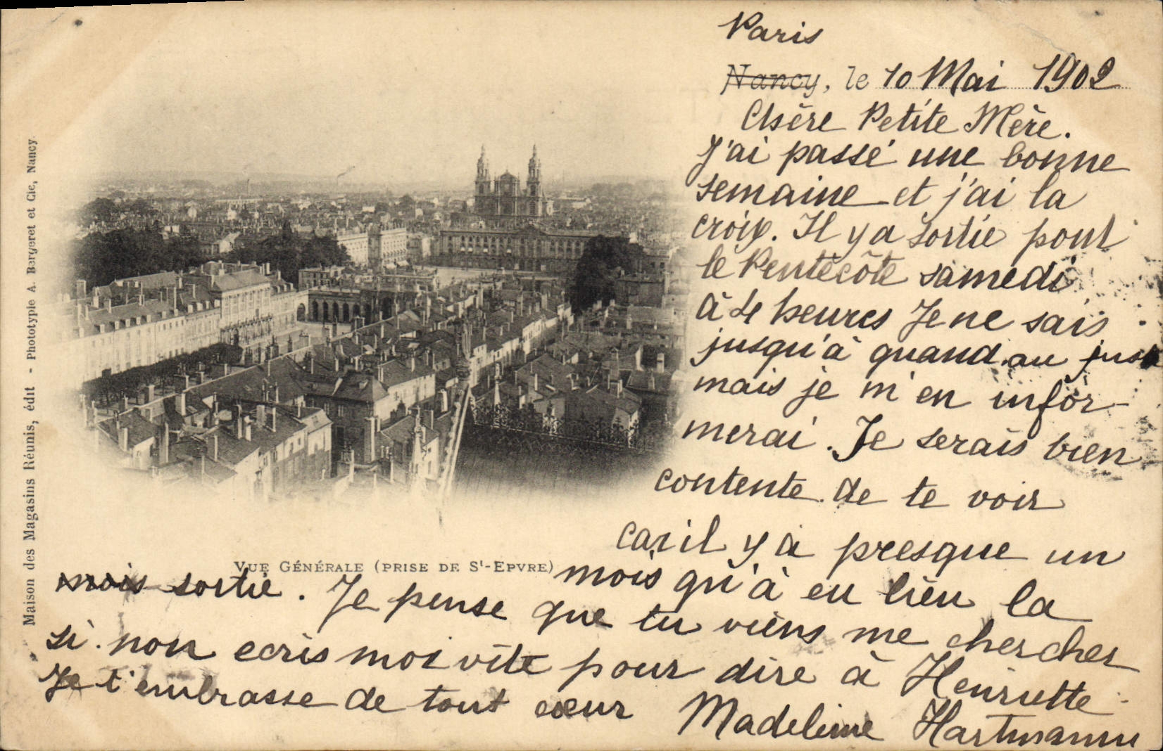 CPA Nancy Vue Generale 