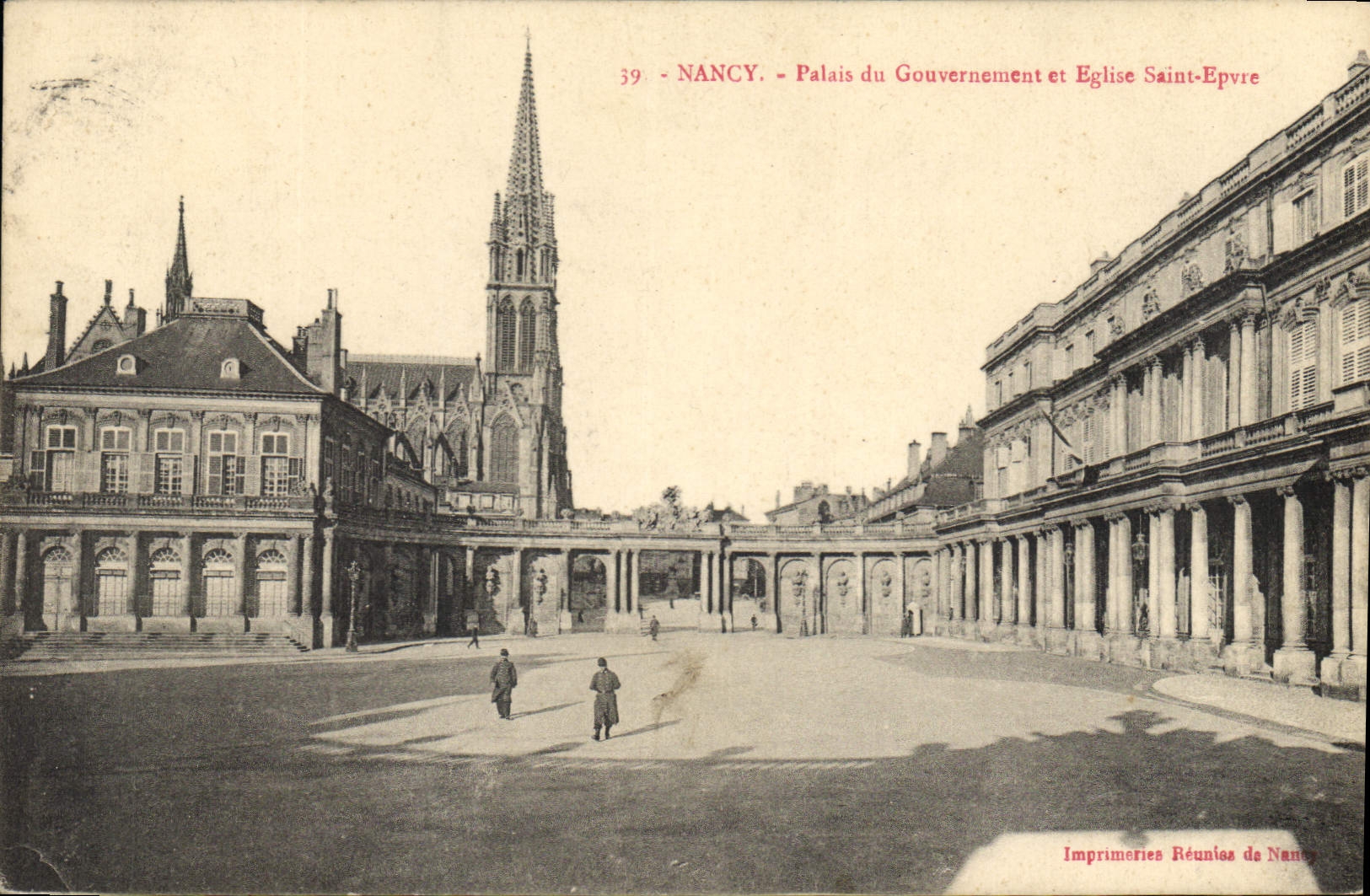 CPA Nancy Palais du Gouvernement et Eglise Saint Epvre 