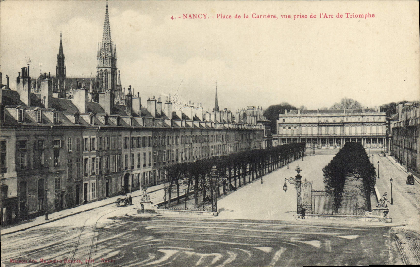 CPA Nancy Place de la Carnere vue prise de l'Arc de Triomphe 