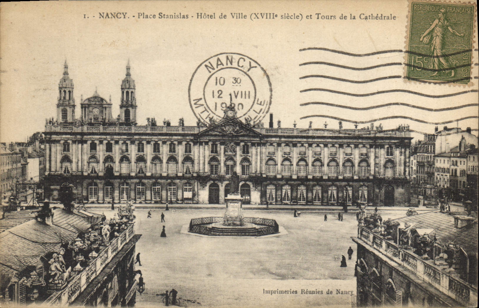 CPA Nancy Place Stanislas Hotel de Ville 