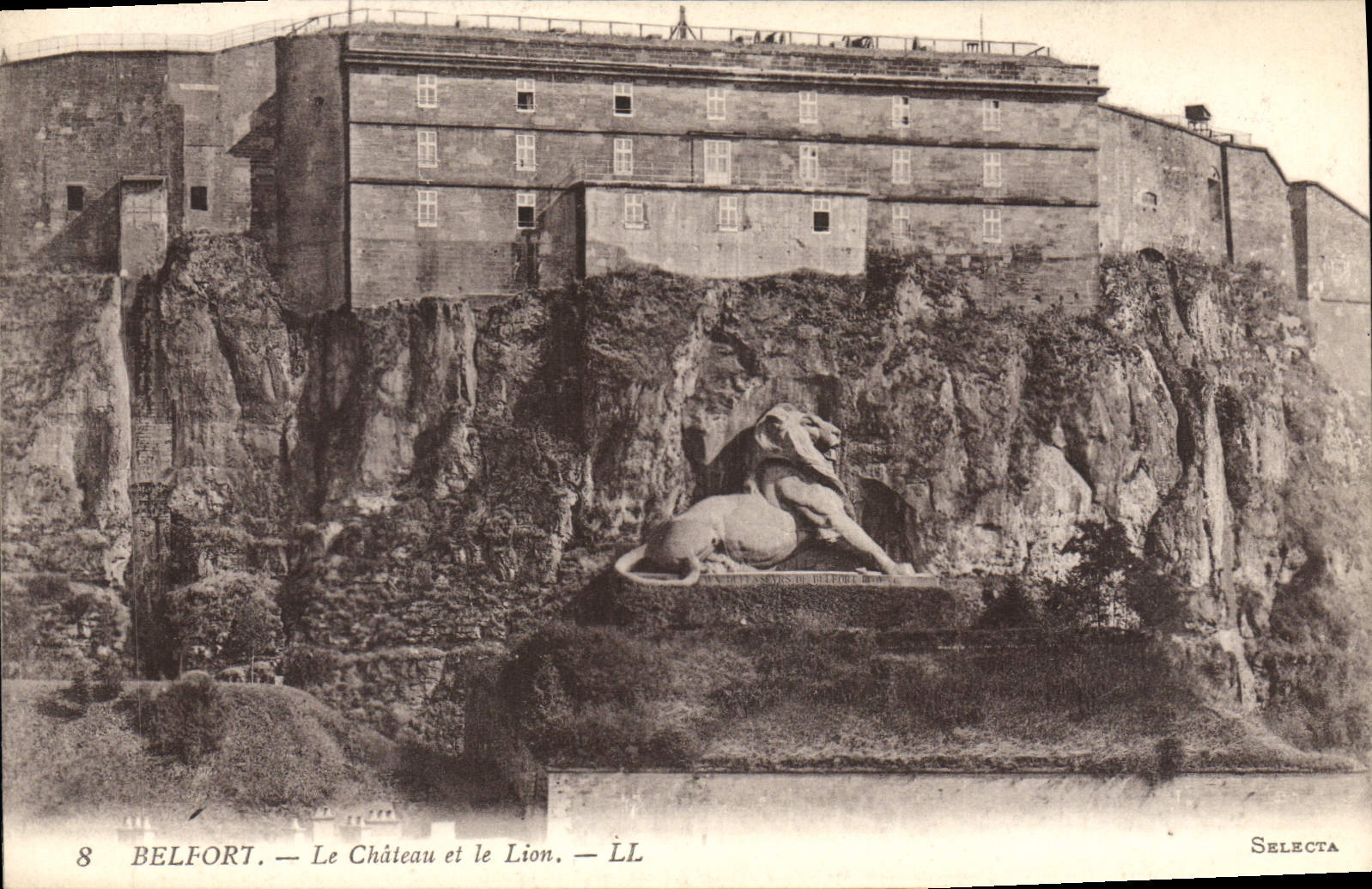 CPA Belfort Le Chateau et le Lion 