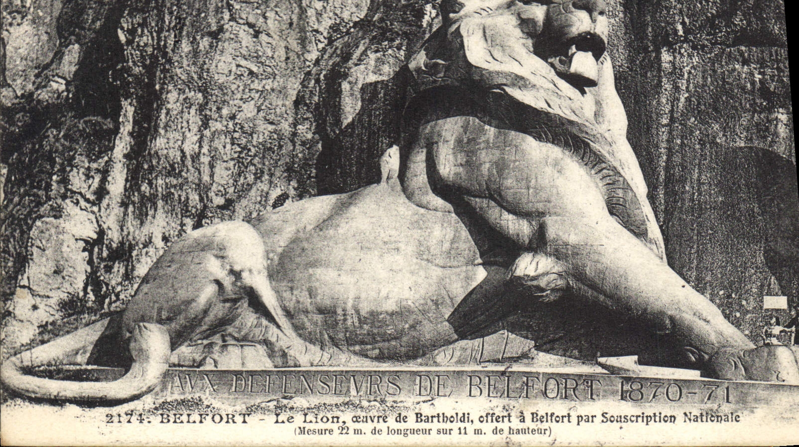 CPA Belfort Le Lion ceavre de Bartholdi 