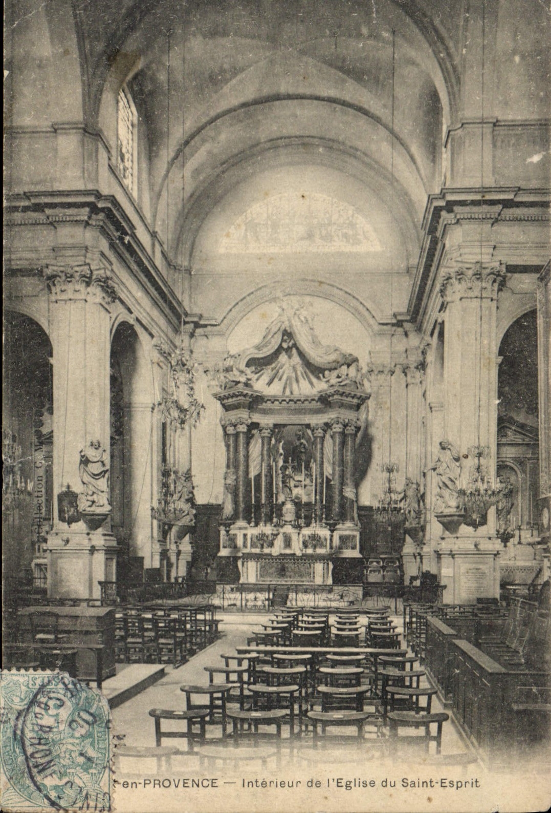CPA Aix en Provence Interieur de l'Eglise du Saint Espirit 