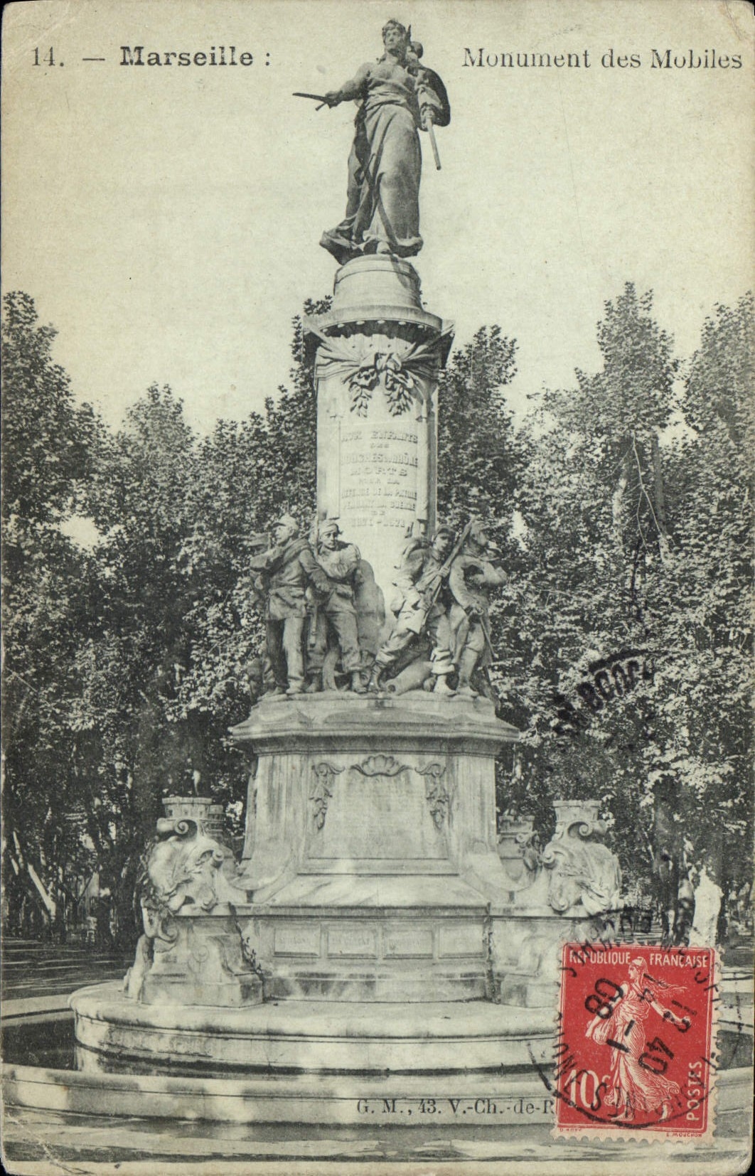 CPA Marseille Monument des Mobiles 