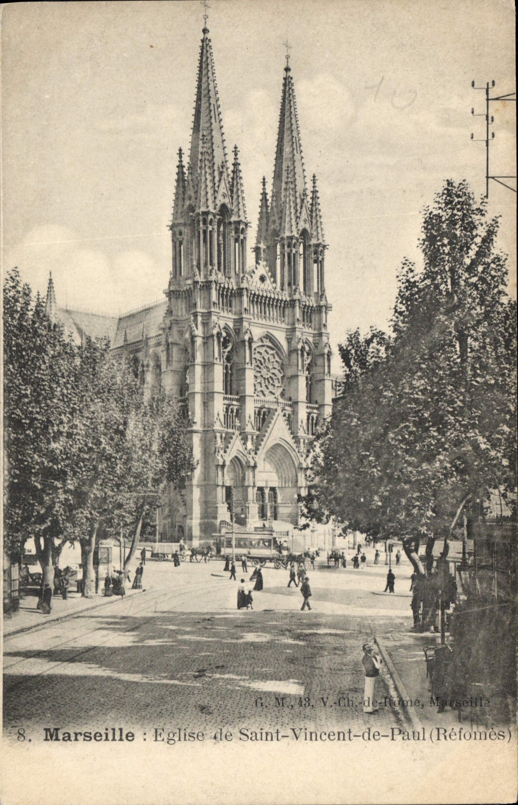 CPA Marseille Eglise de Saint Vincent de Paul Reformes 