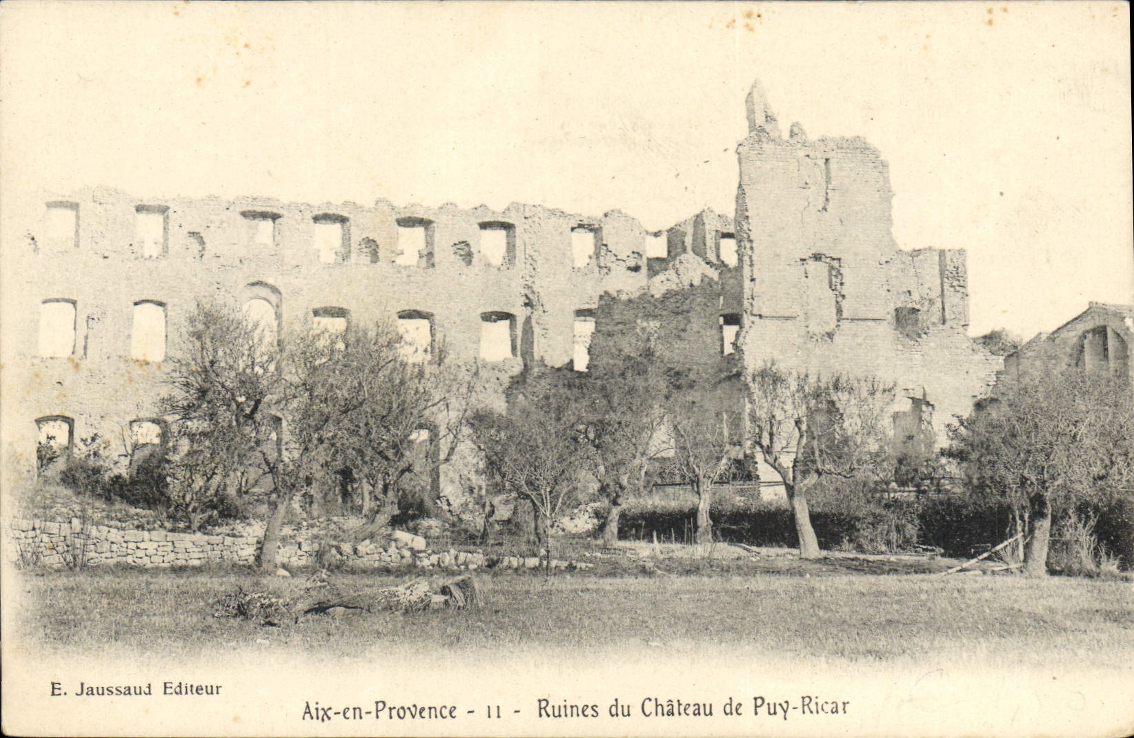 CPA Aix en Provence Ruines du Chateau de Puy Ricar 