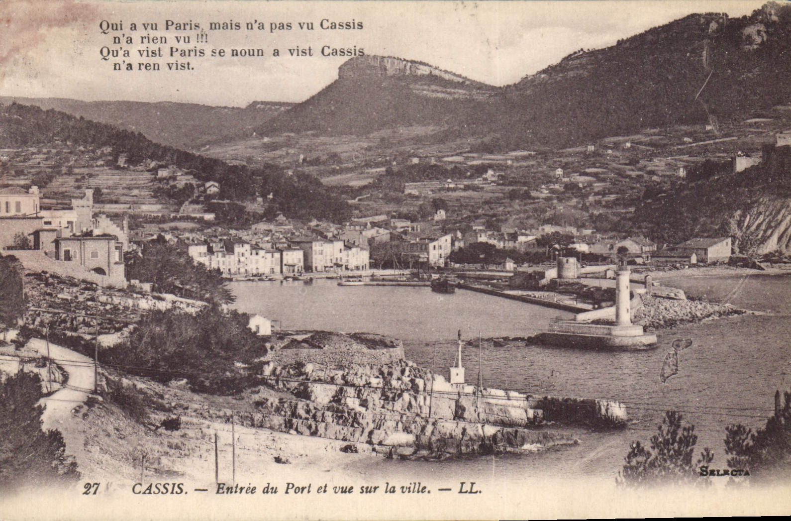 CPA Cassis Entree du Port et vue dur la ville