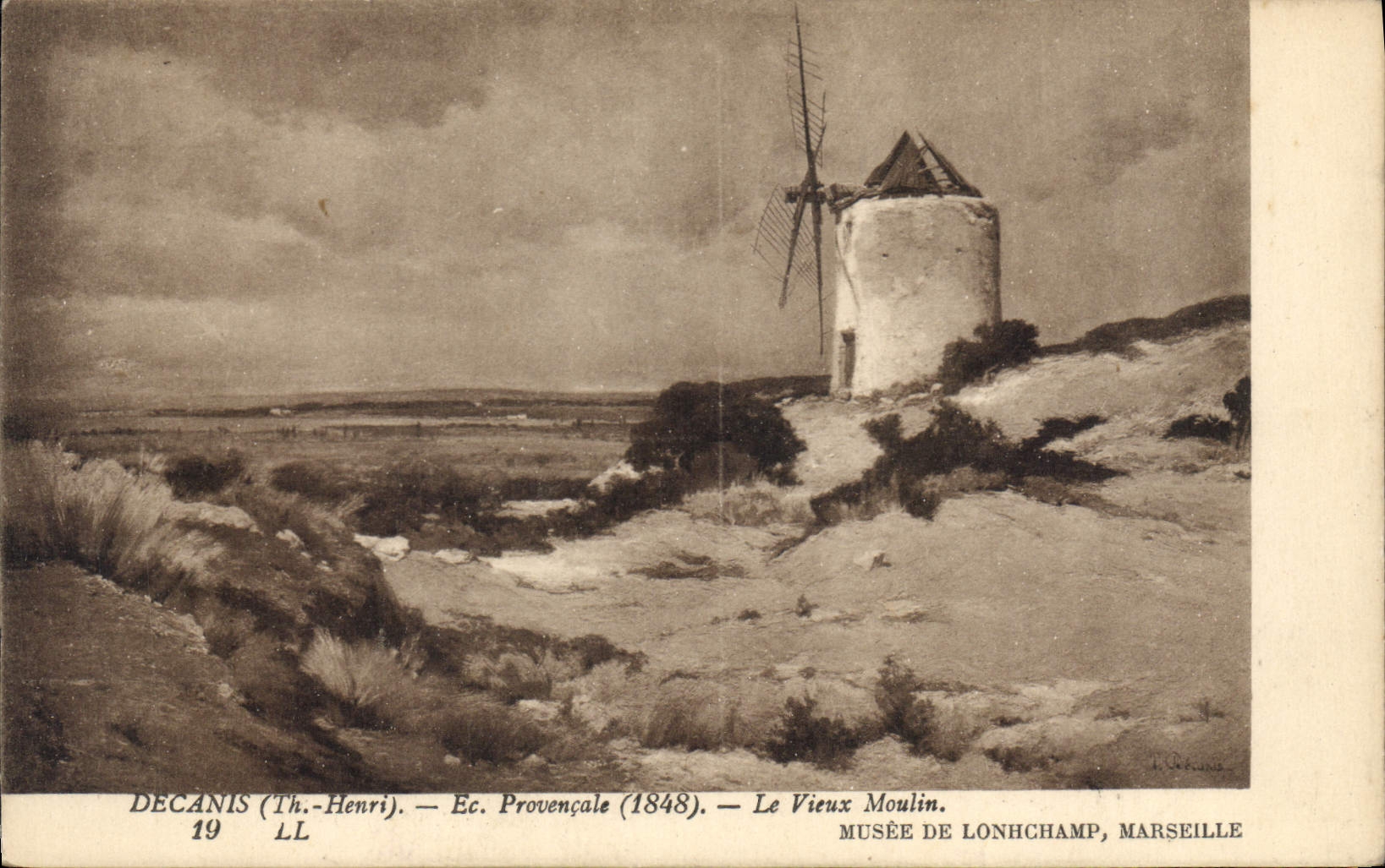 CPA Decanis Ec Provencale Le Vieux Moulin