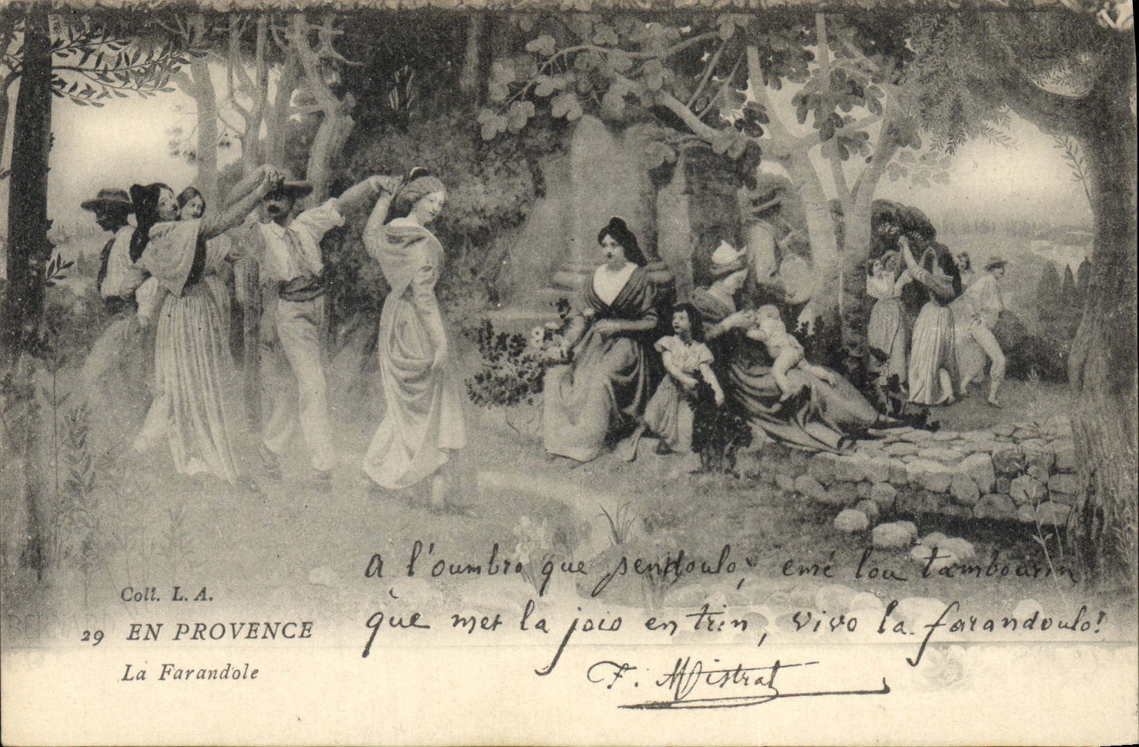 CPA En Provence La Farandole 