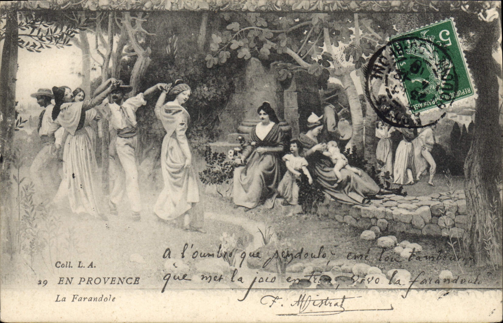 CPA En Provence La Farandole 