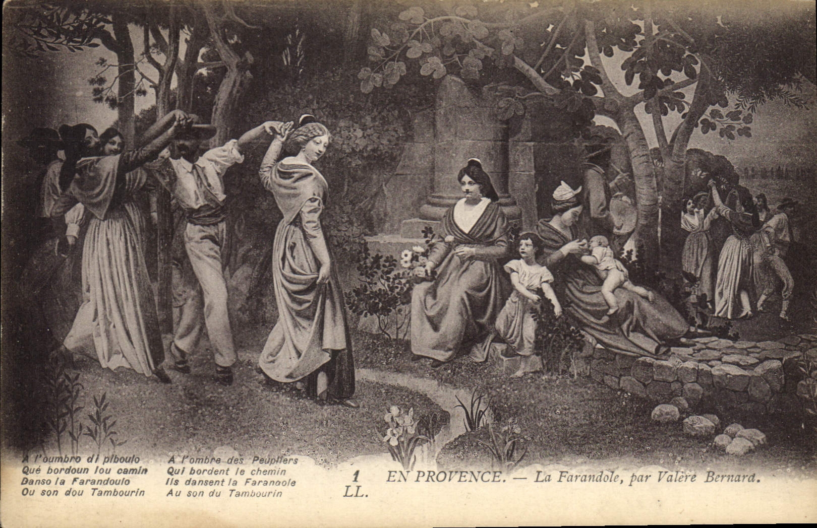 CPA En Provence La Farandole par Valere Bernard 