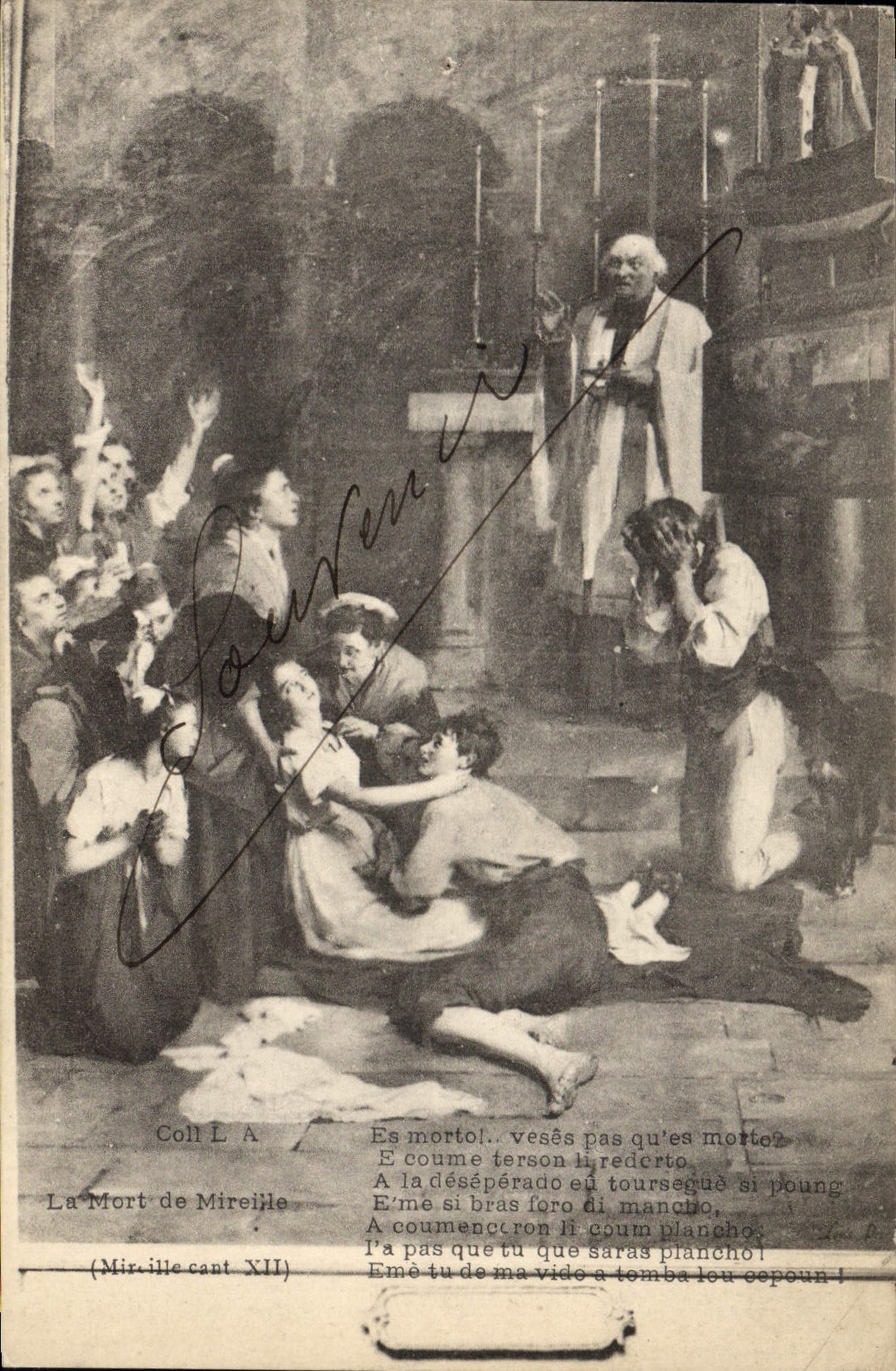 CPA La Mort de Mireille 