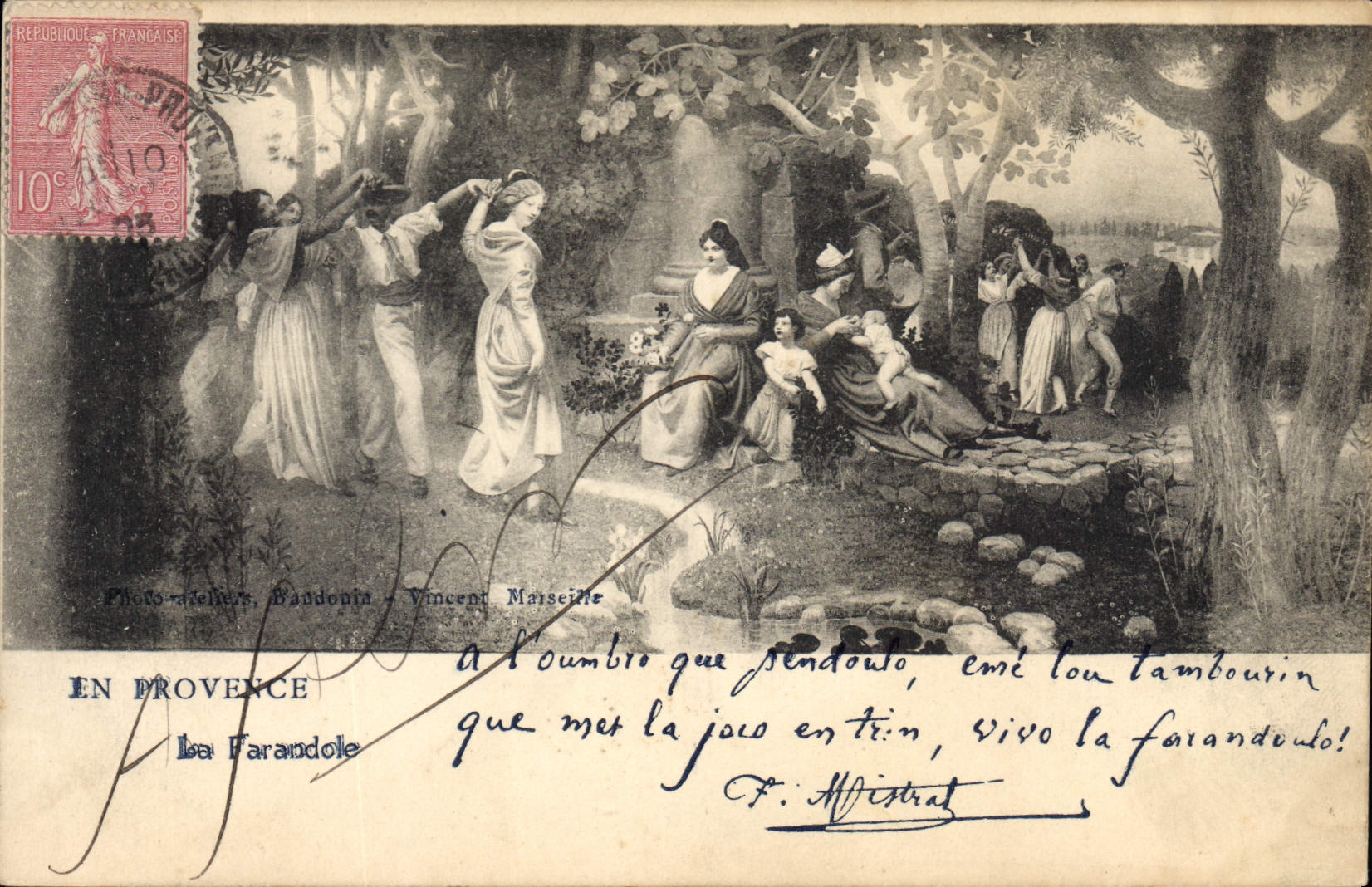 CPA En Provence La Farandole