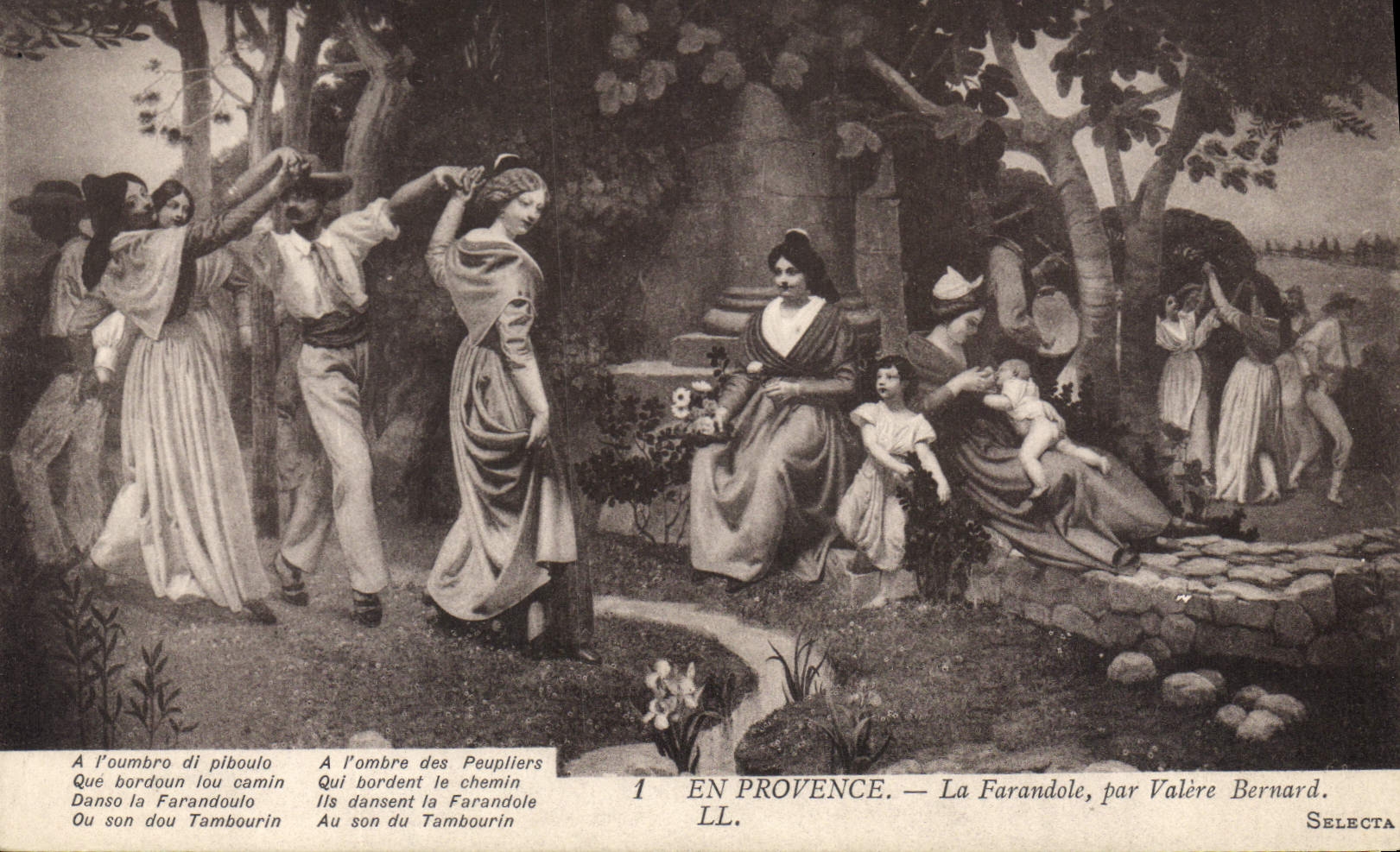 CPA En Provence La Farandole par Valere Bernard