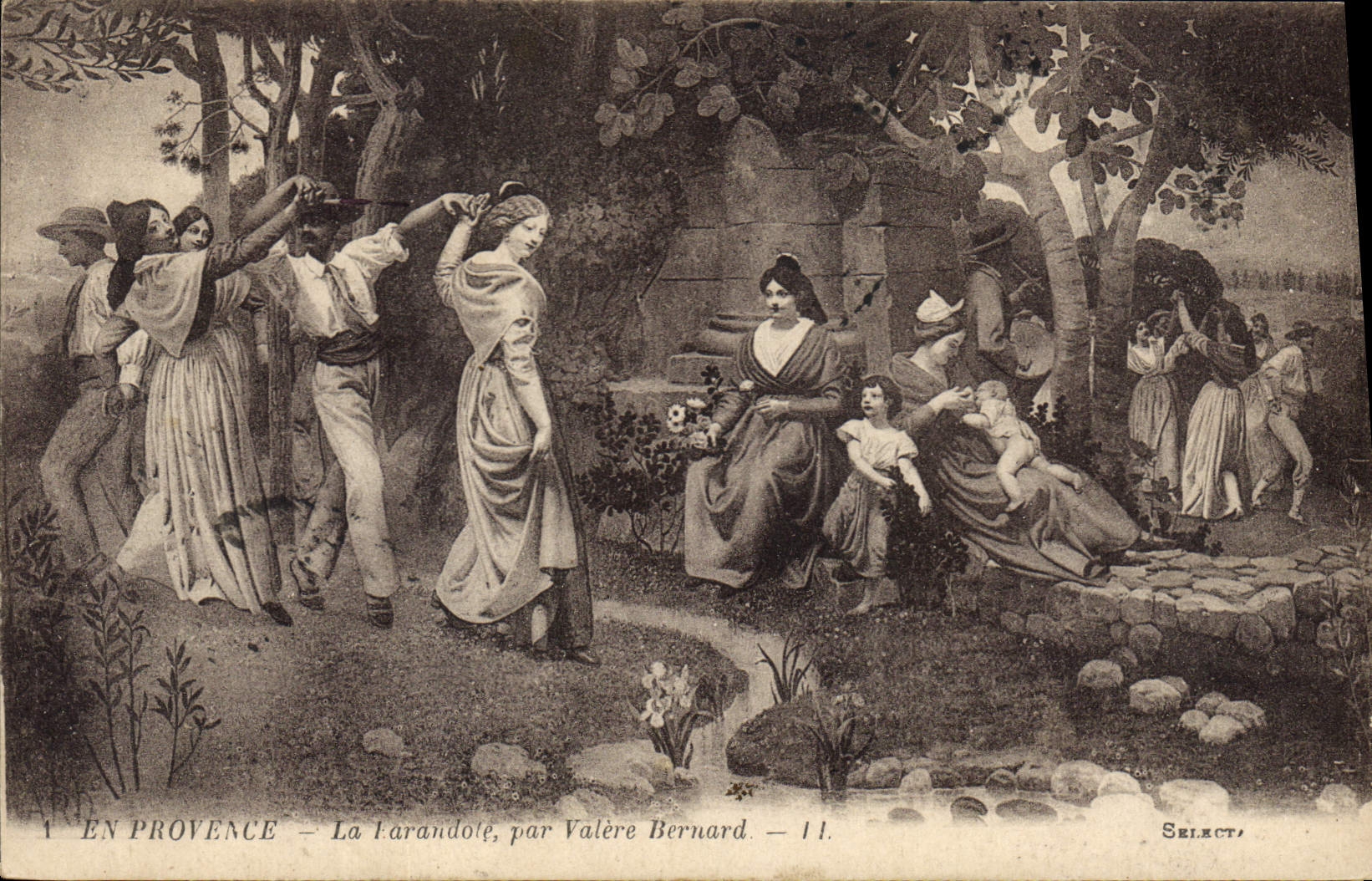 CPA En Provence La Farandole par Valere Bernard