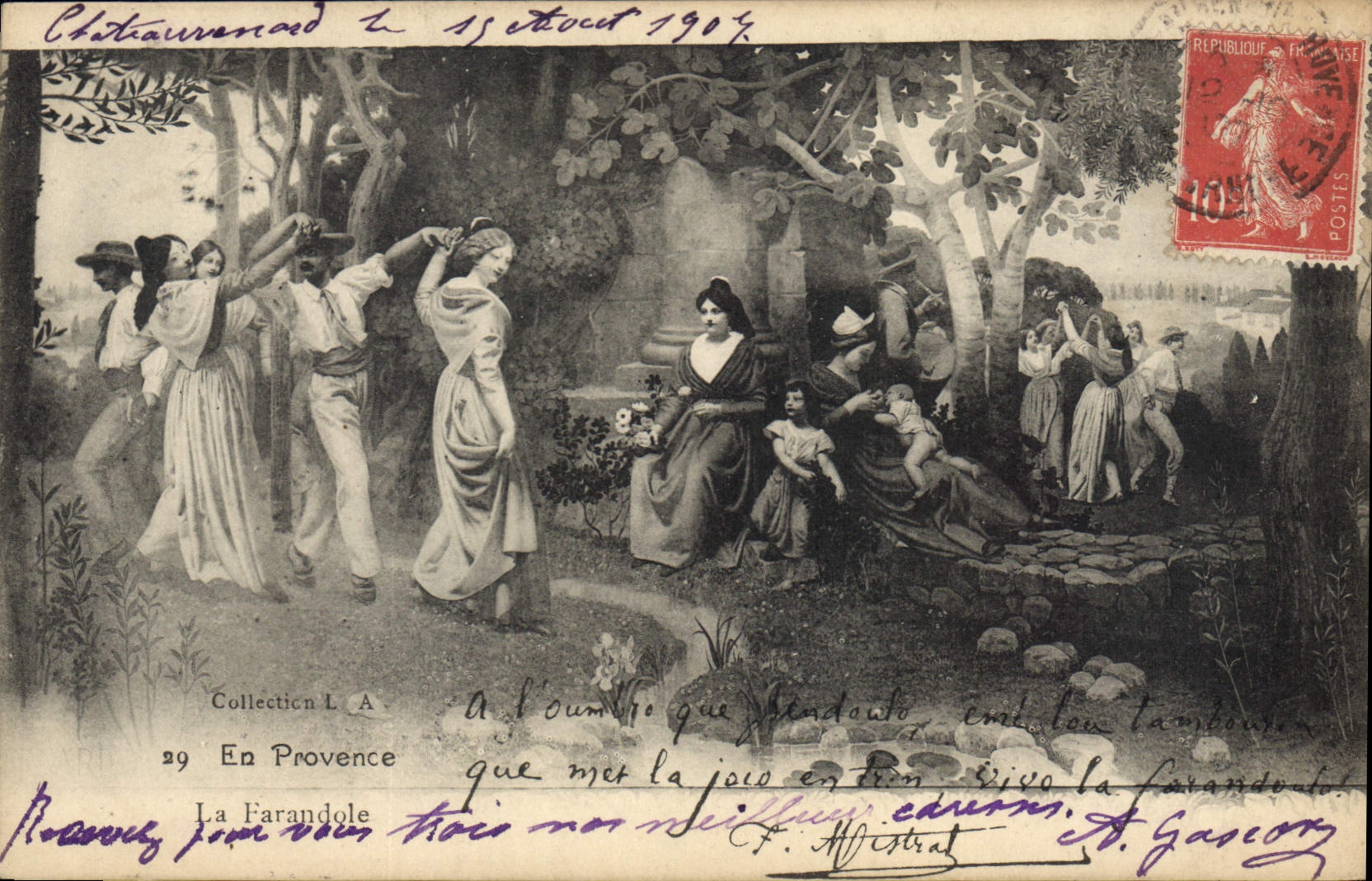 CPA En Provence La Farandole